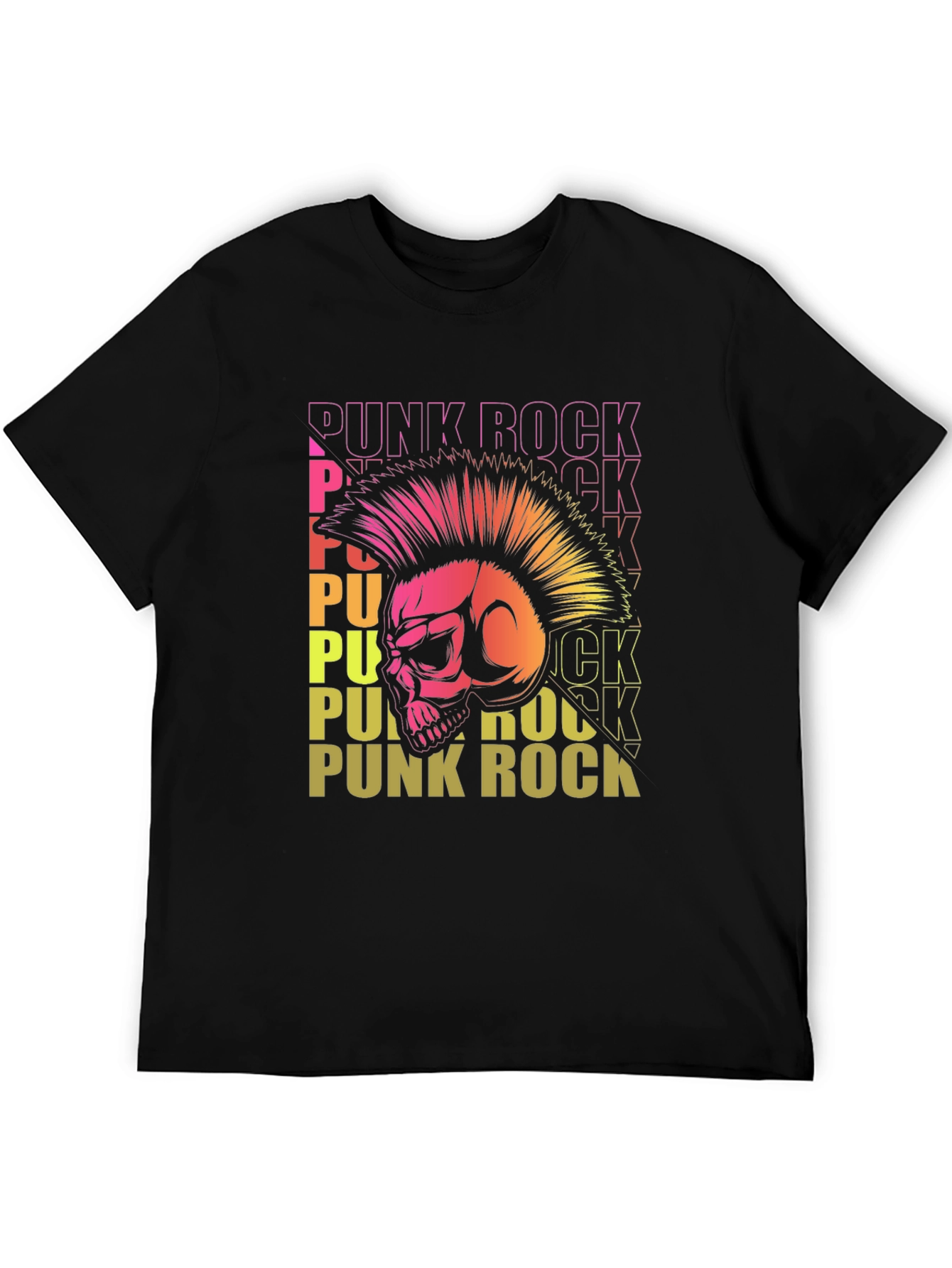 Punk Rock Skull T-Shirt - Edgy Graphic Tee