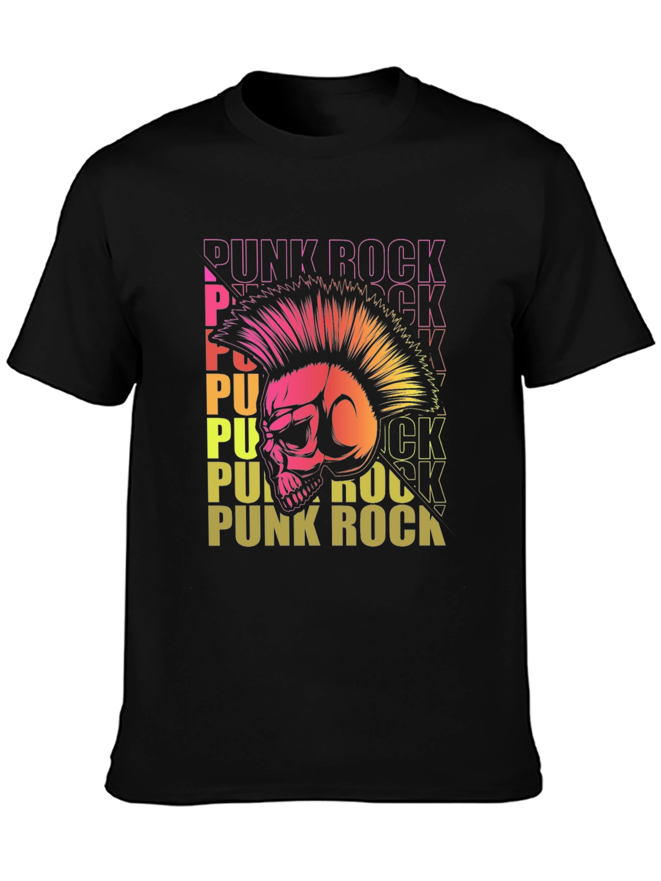 Punk Rock Skull T-Shirt - Edgy Graphic Tee