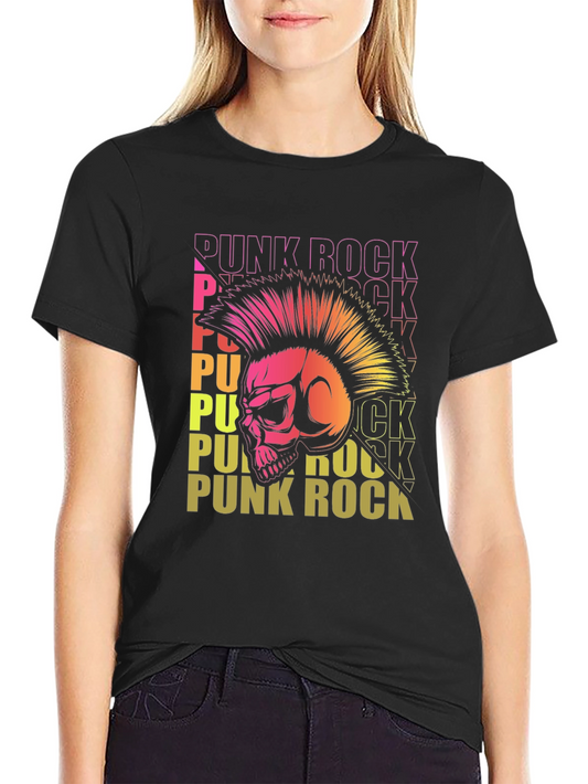 Punk Rock Skull T-Shirt - Edgy Graphic Tee