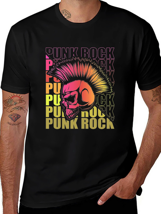 Punk Rock Skull T-Shirt - Edgy Graphic Tee