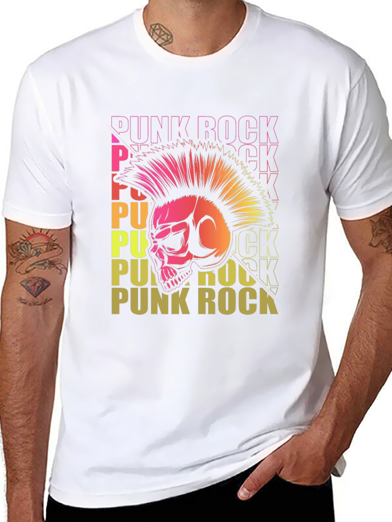 Punk Rock Skull T-Shirt - Edgy Graphic Tee
