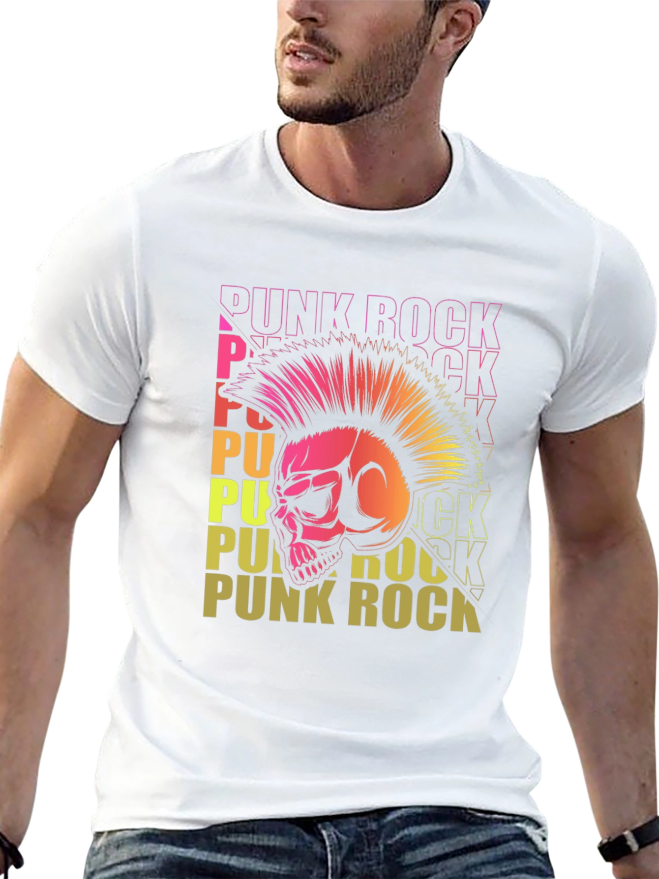 Punk Rock Skull T-Shirt - Edgy Graphic Tee