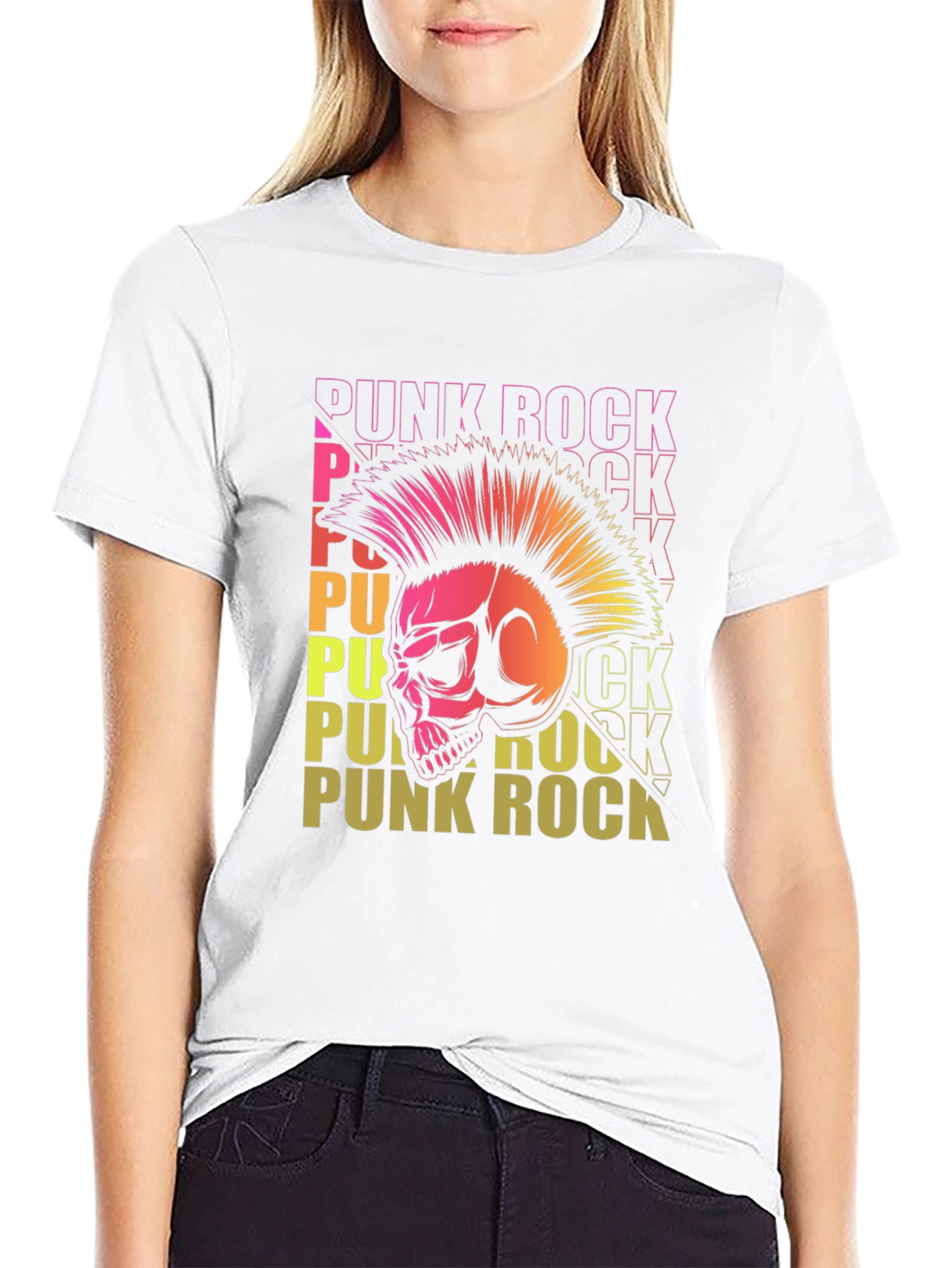 Punk Rock Skull T-Shirt - Edgy Graphic Tee