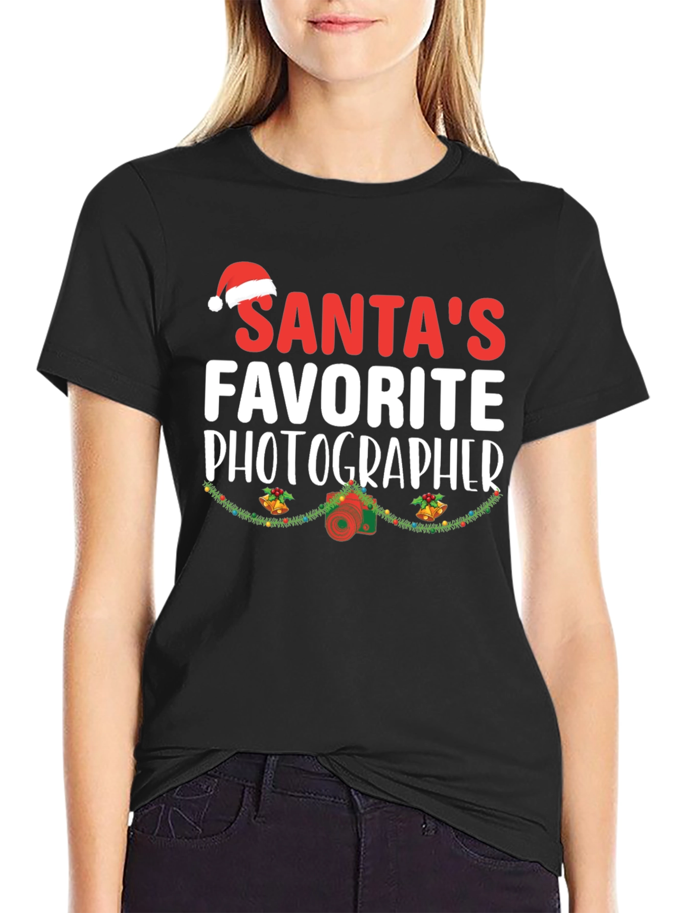 Santas Favorite Photographer Christmas T-Shirt