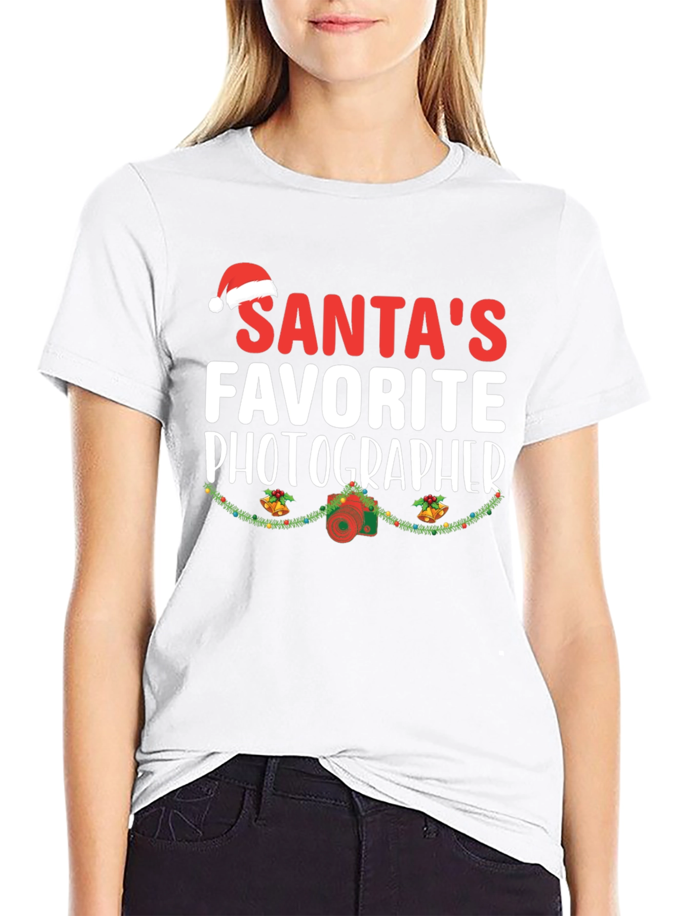 Santas Favorite Photographer Christmas T-Shirt