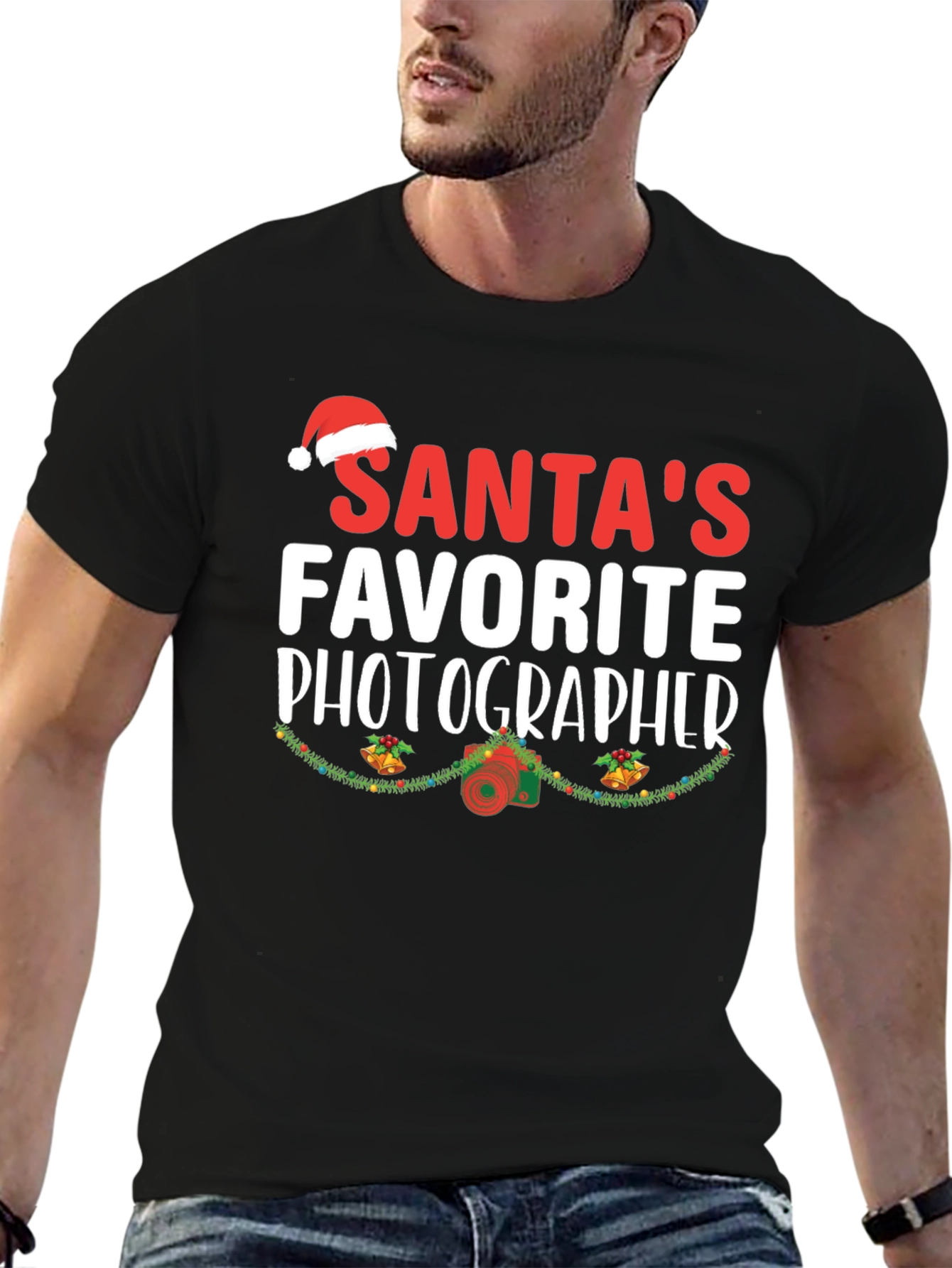 Santas Favorite Photographer Christmas T-Shirt
