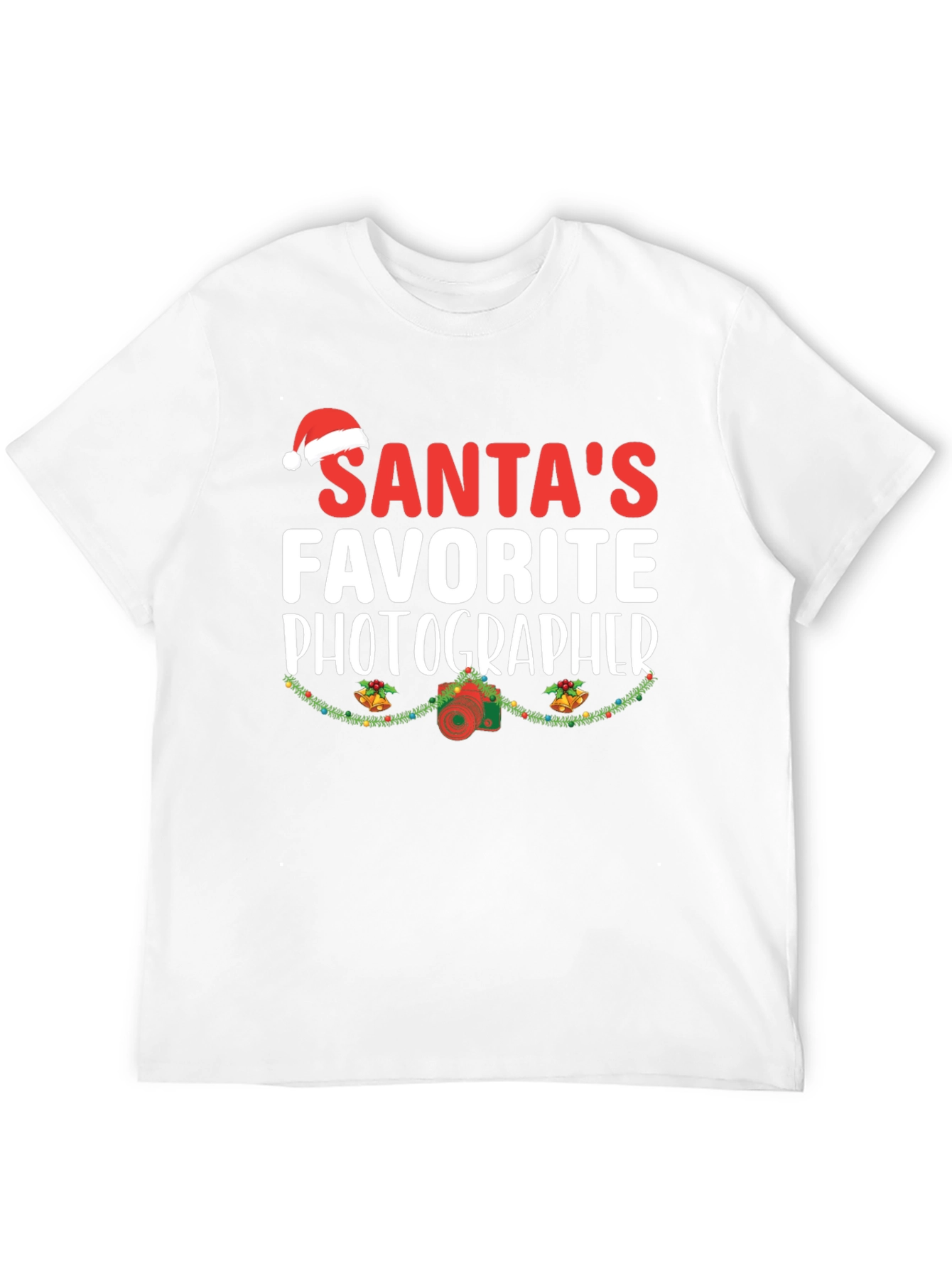 Santas Favorite Photographer Christmas T-Shirt