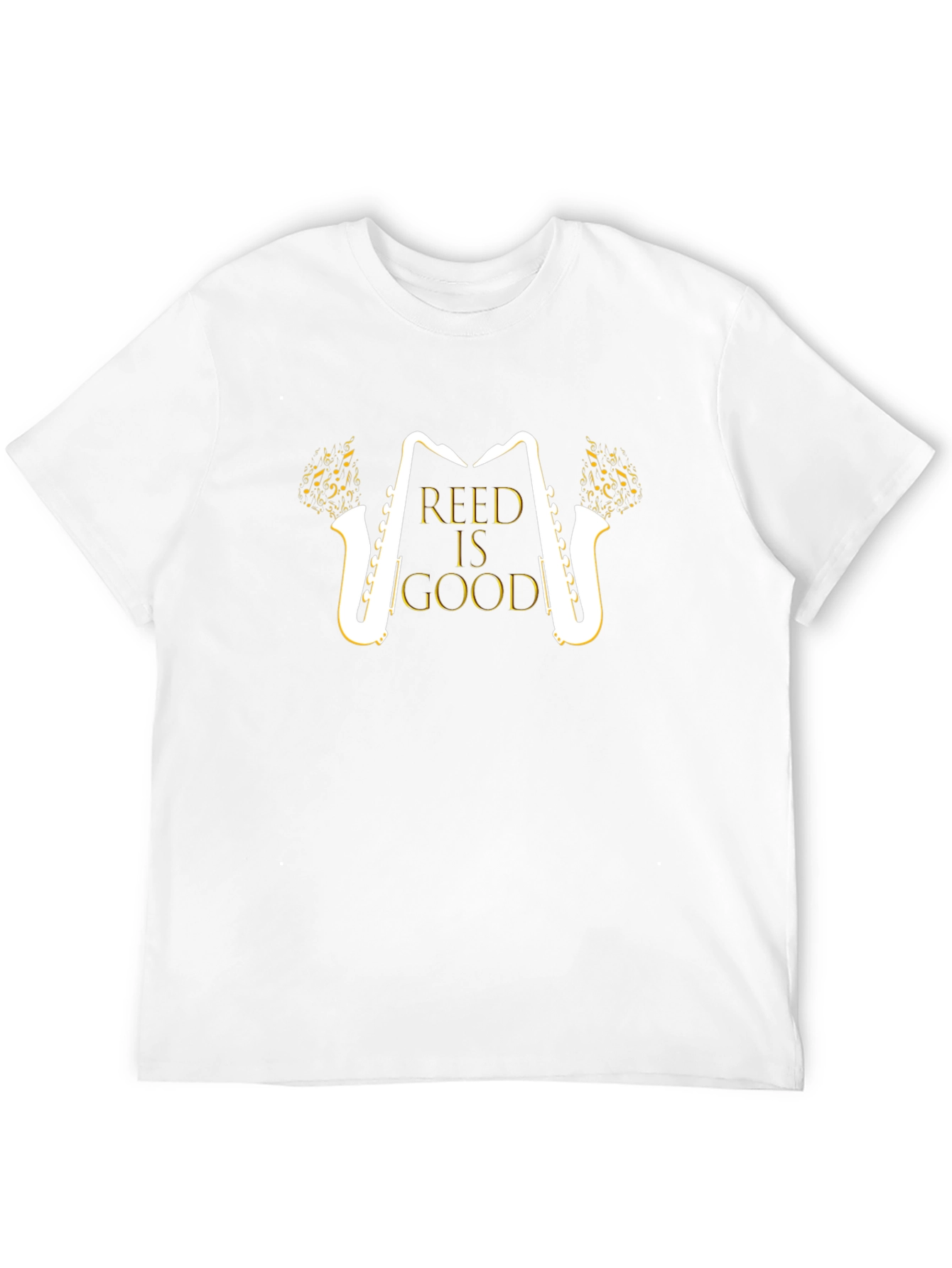 Reed is Good Saxophone Graphic Black T-Shirt