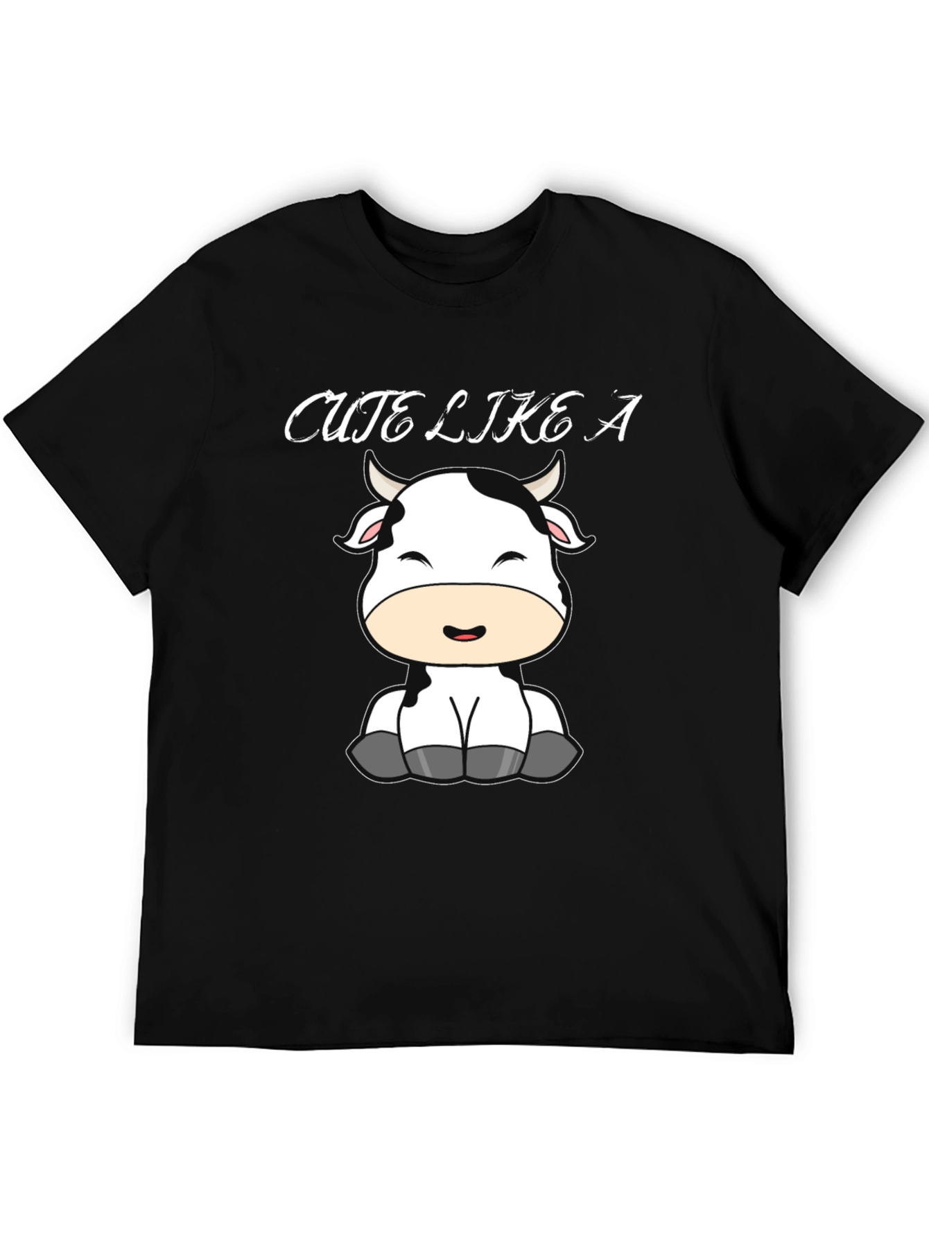 Cute Like a Cow Black T-Shirt