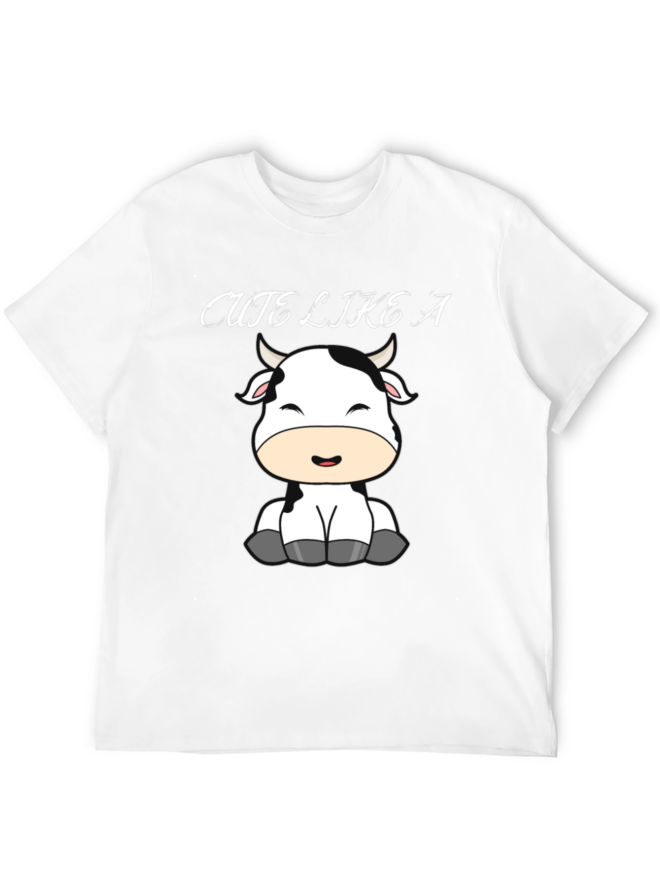 Cute Like a Cow Black T-Shirt