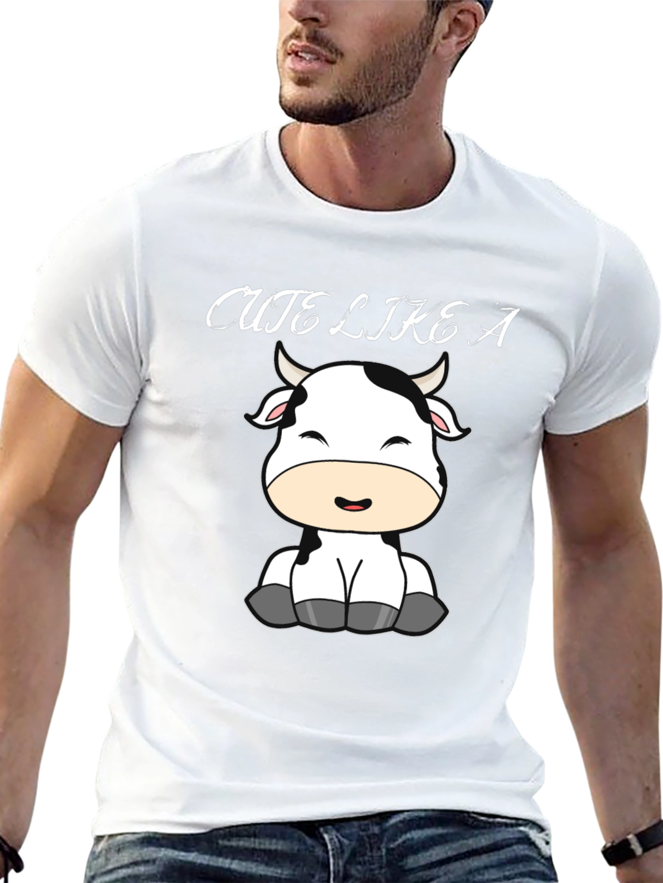 Cute Like a Cow Black T-Shirt