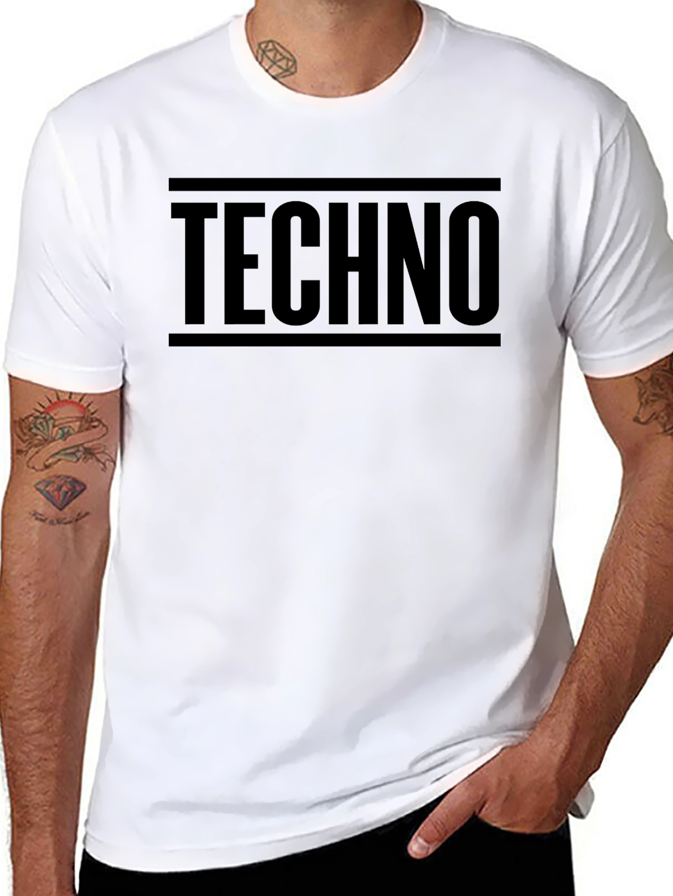 Techno Music T-Shirt - Black Graphic Tee