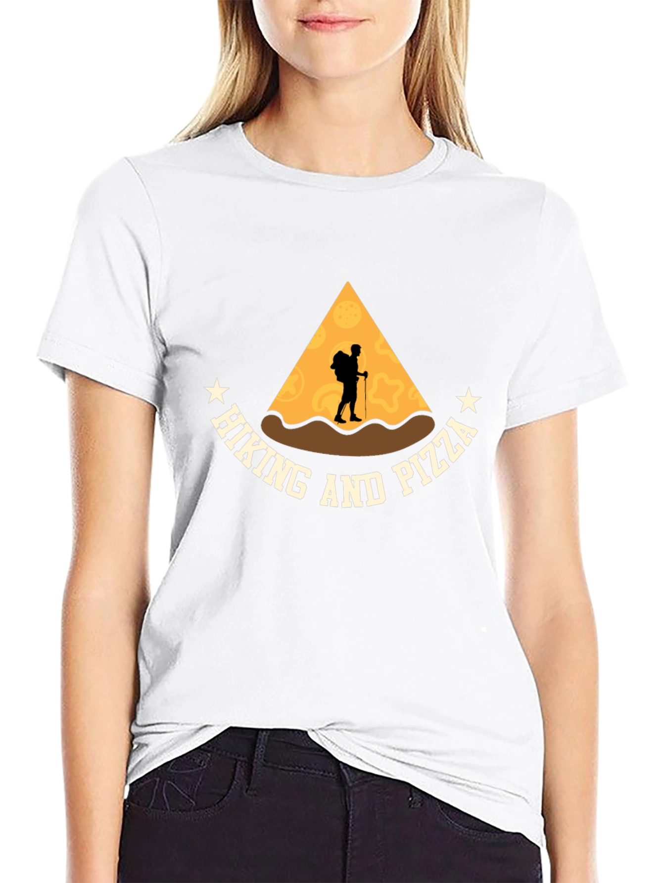 Hiking and Pizza Graphic Tee