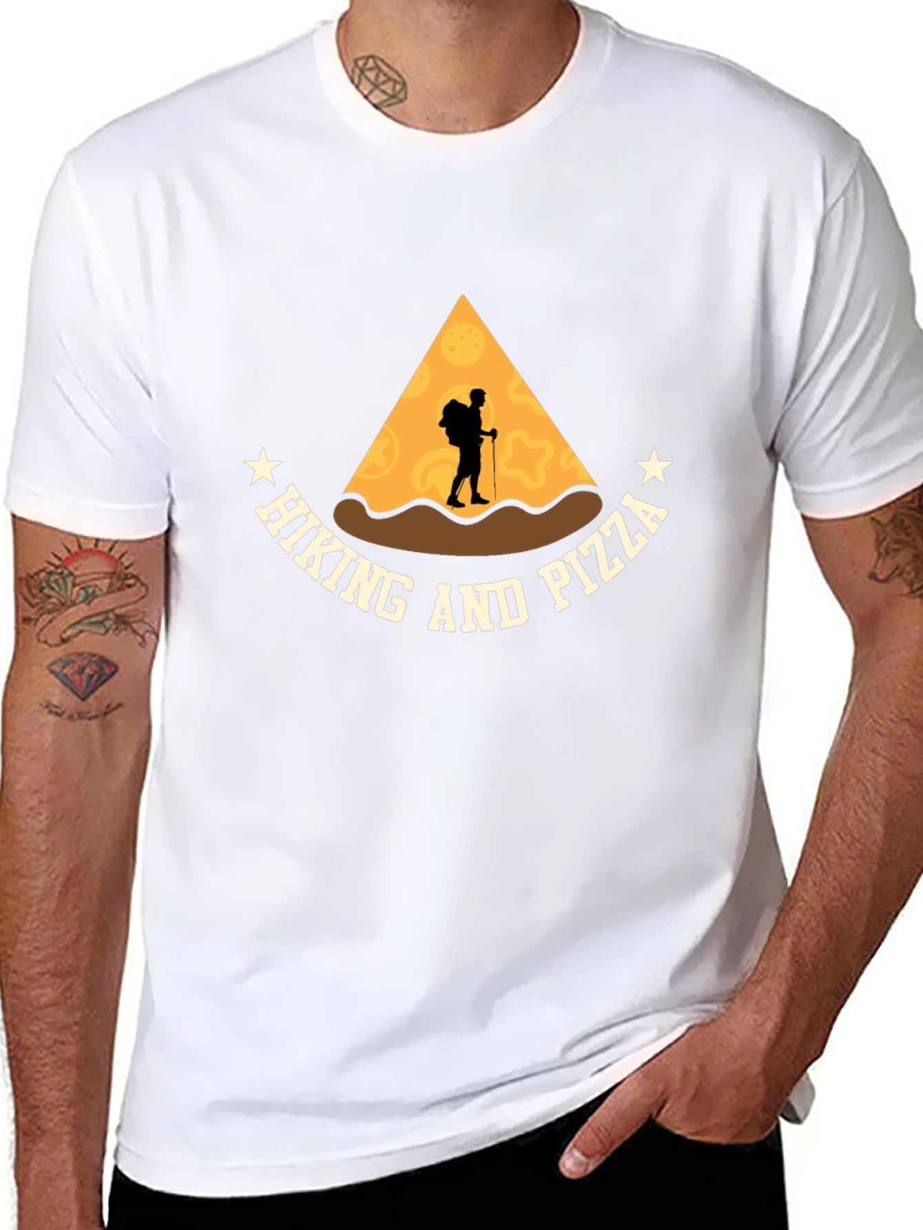 Hiking and Pizza Graphic Tee