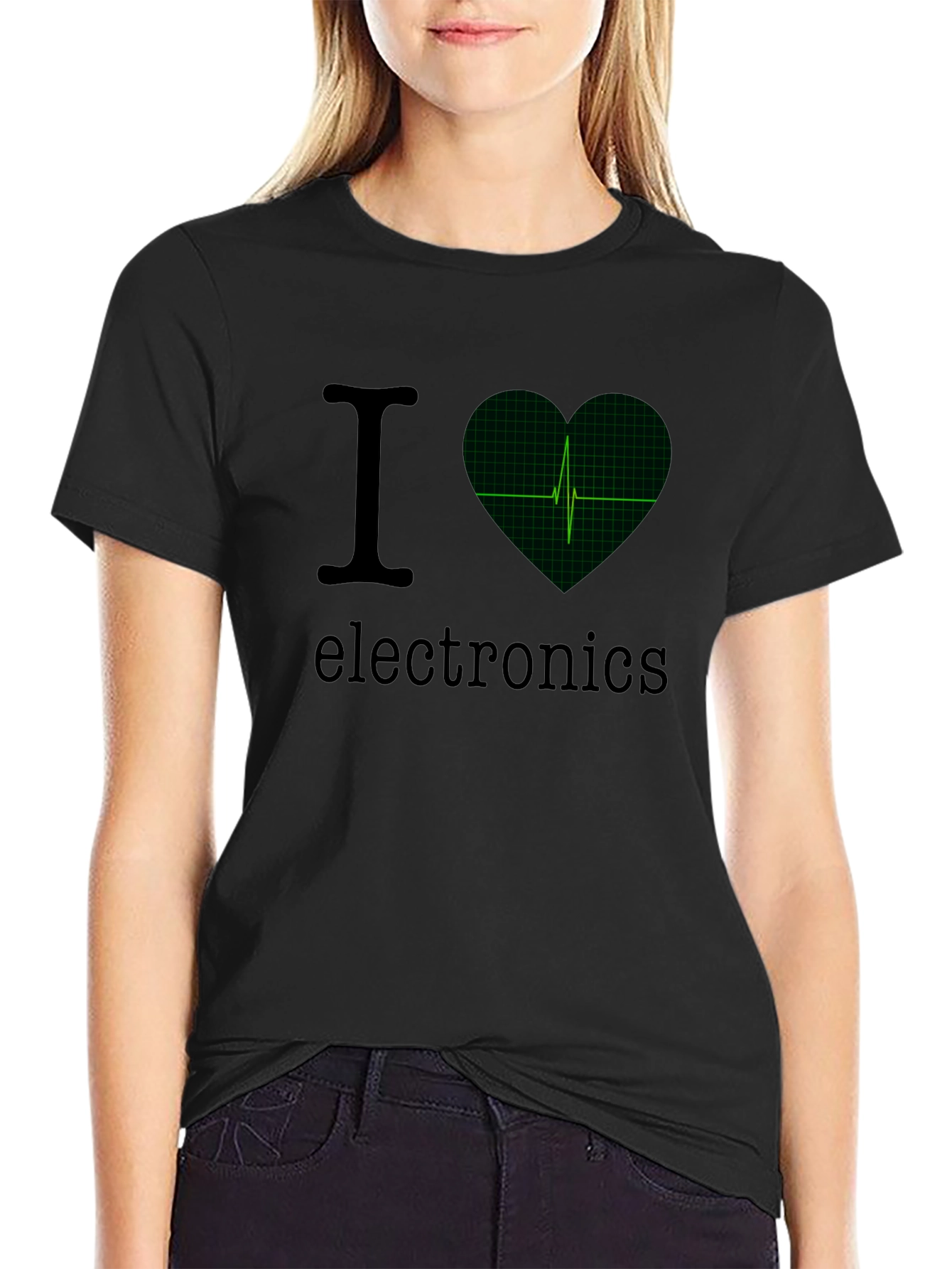 I Heart Electronics T-Shirt - Black