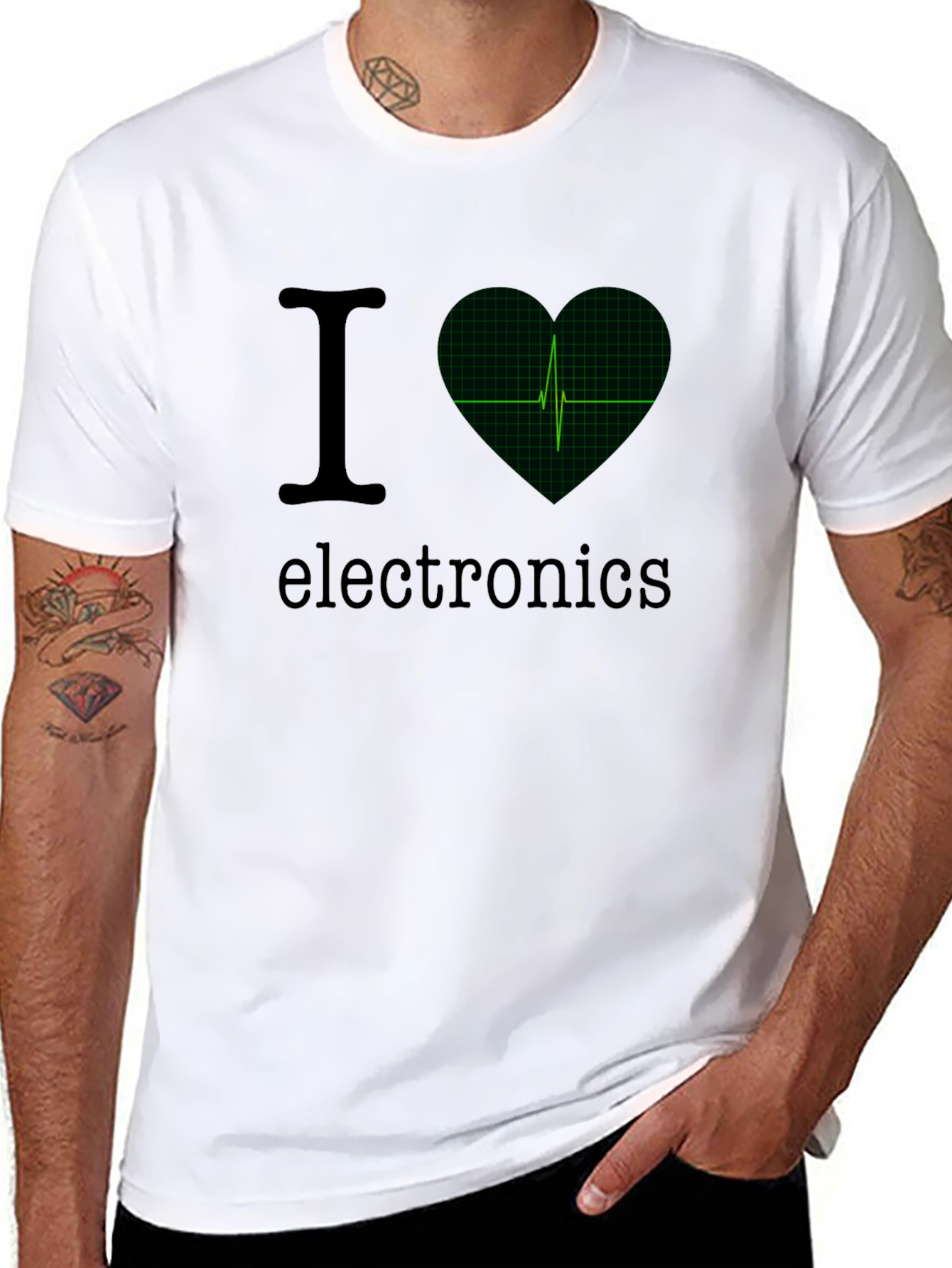 I Heart Electronics T-Shirt - Black