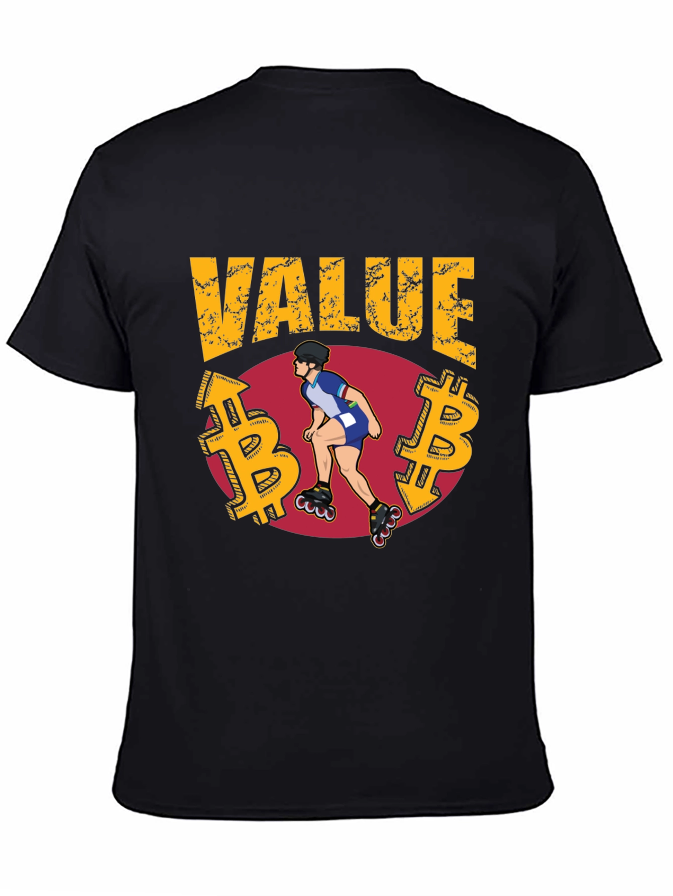 Value Bitcoin Roller Skater T-Shirt