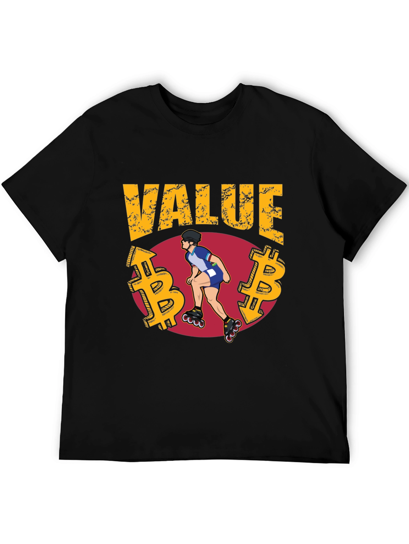 Value Bitcoin Roller Skater T-Shirt