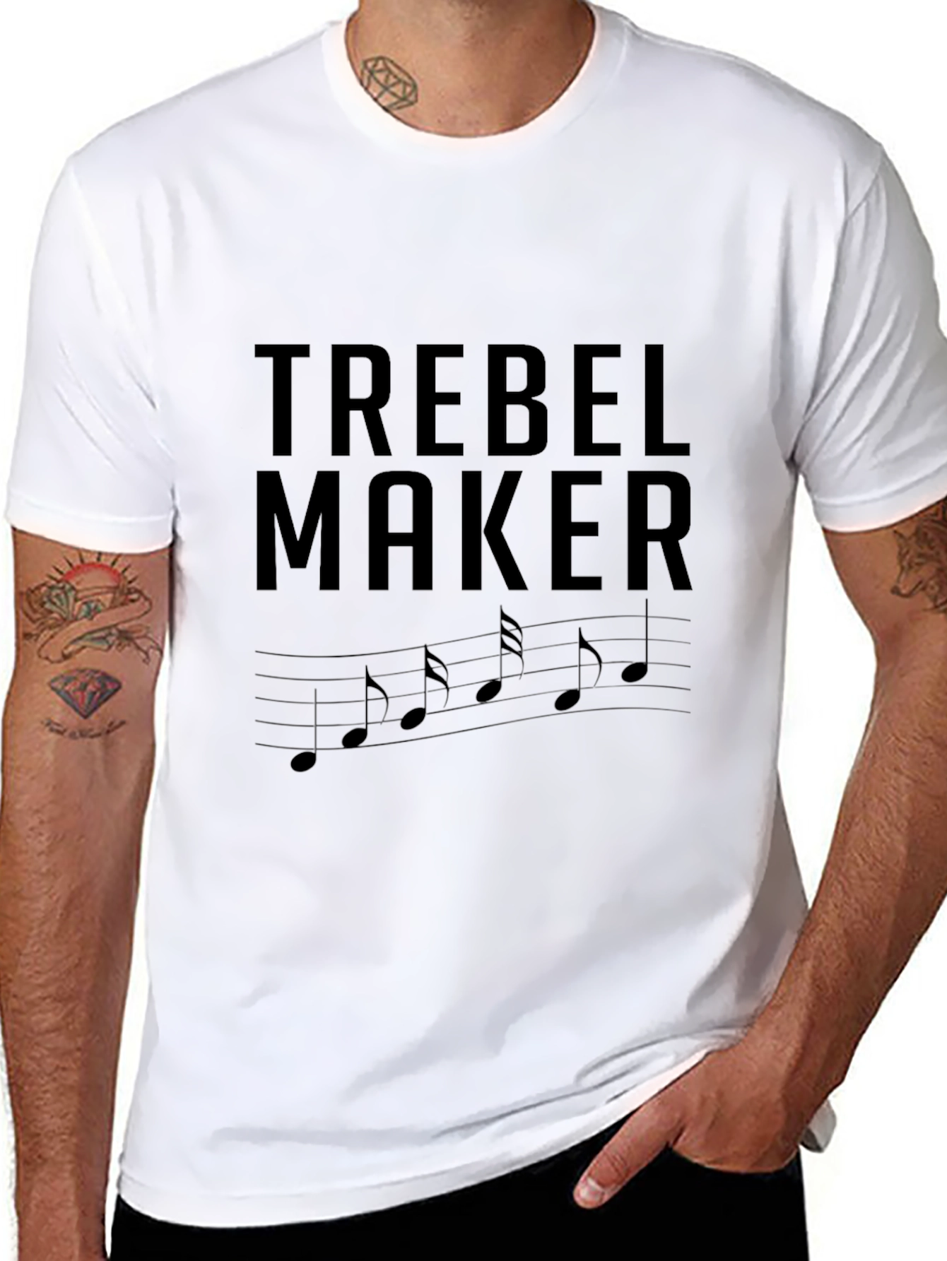 Trebel Maker Music Notes Graphic T-Shirt