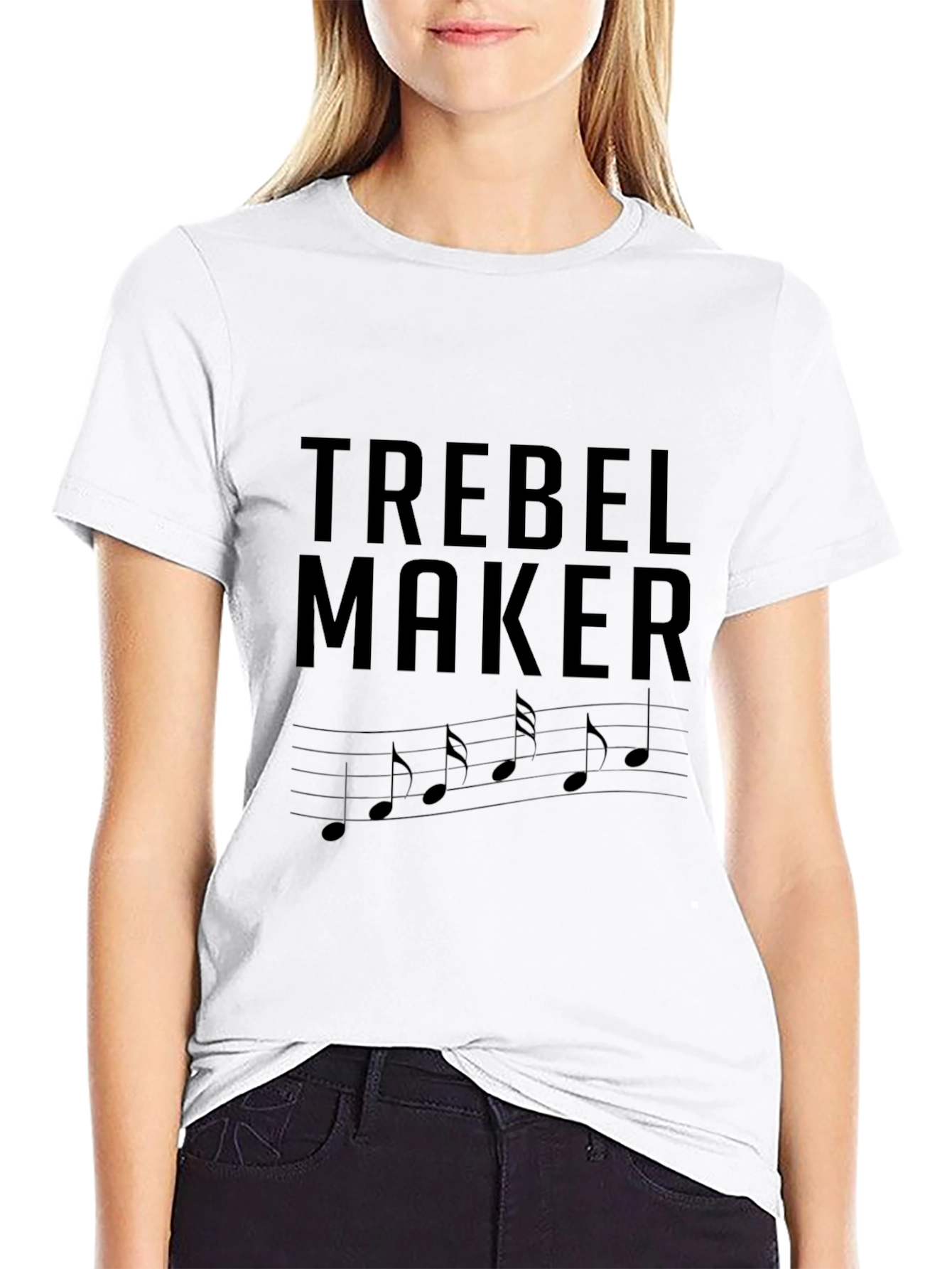 Trebel Maker Music Notes Graphic T-Shirt