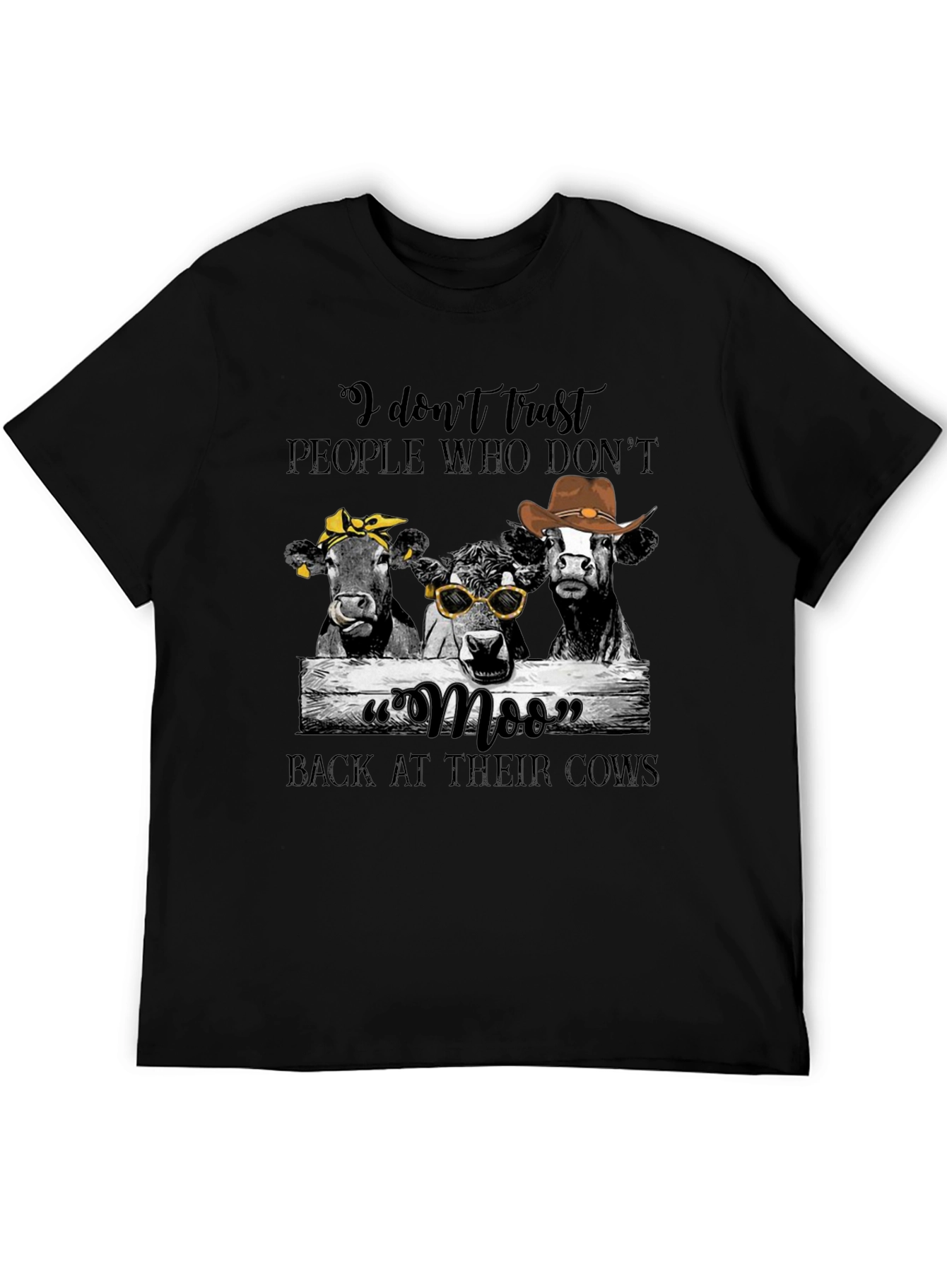 Funny Cow Graphic T-Shirt