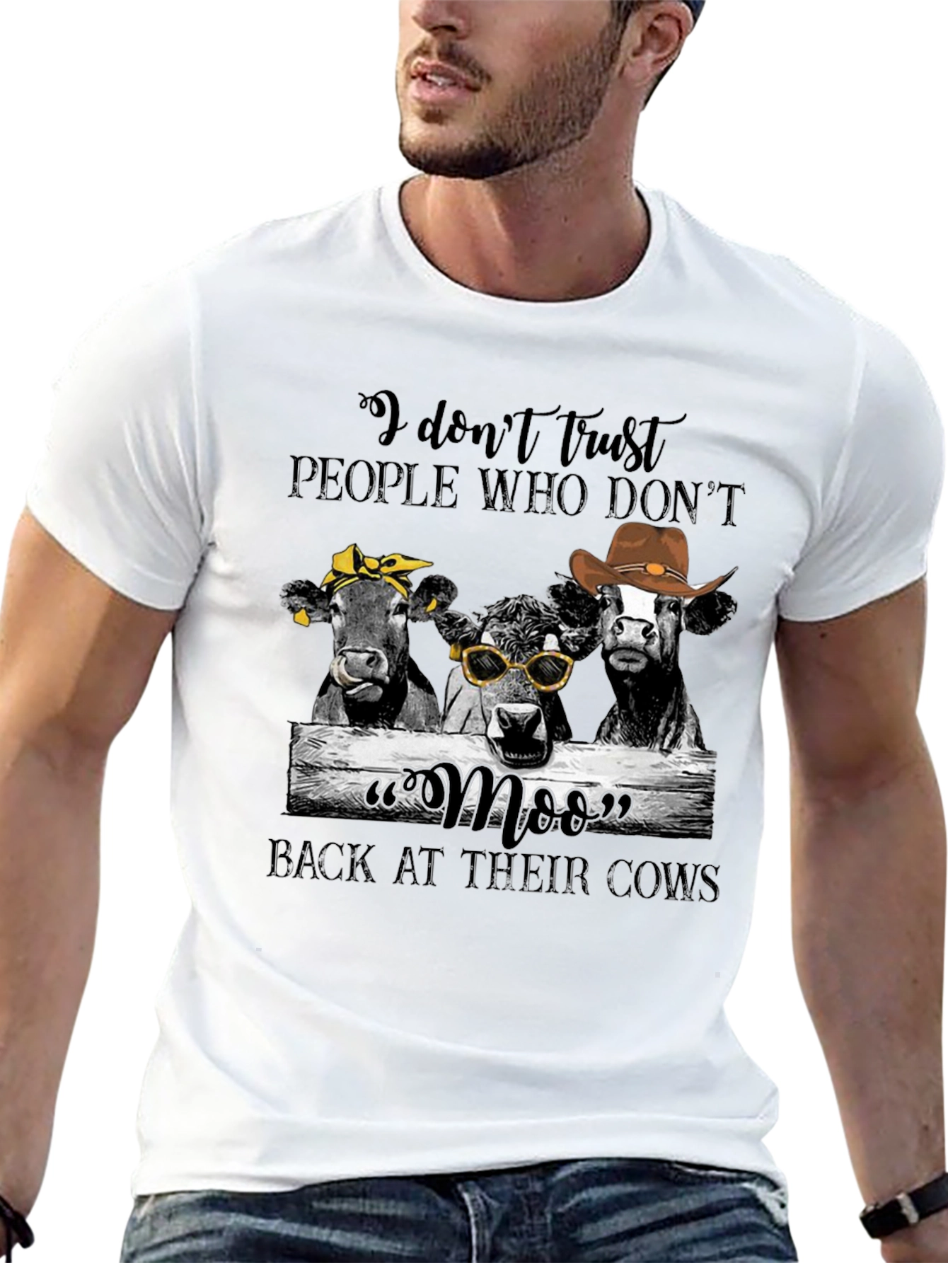 Funny Cow Graphic T-Shirt