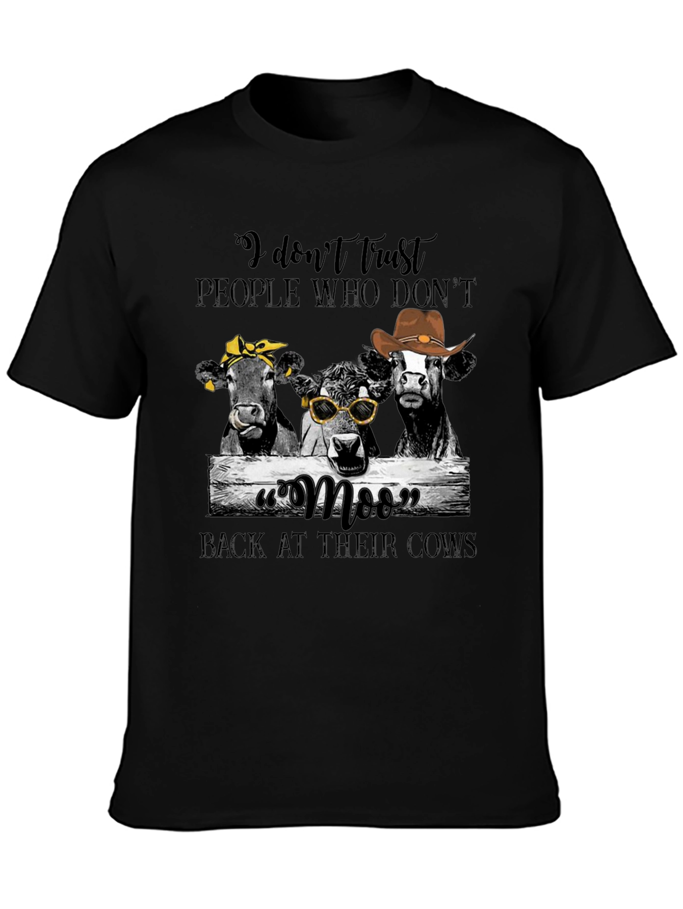 Funny Cow Graphic T-Shirt