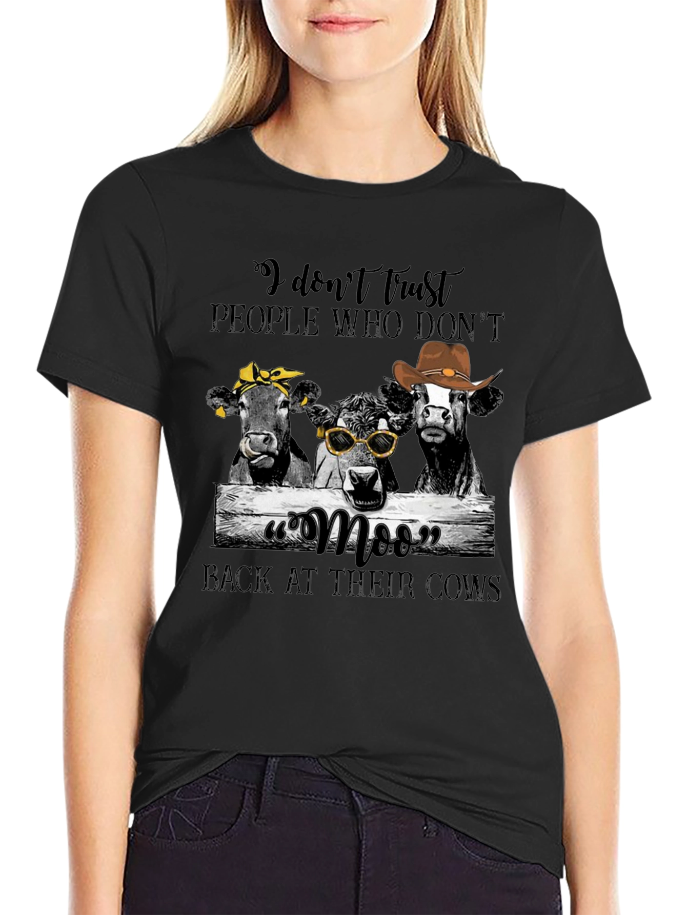 Funny Cow Graphic T-Shirt