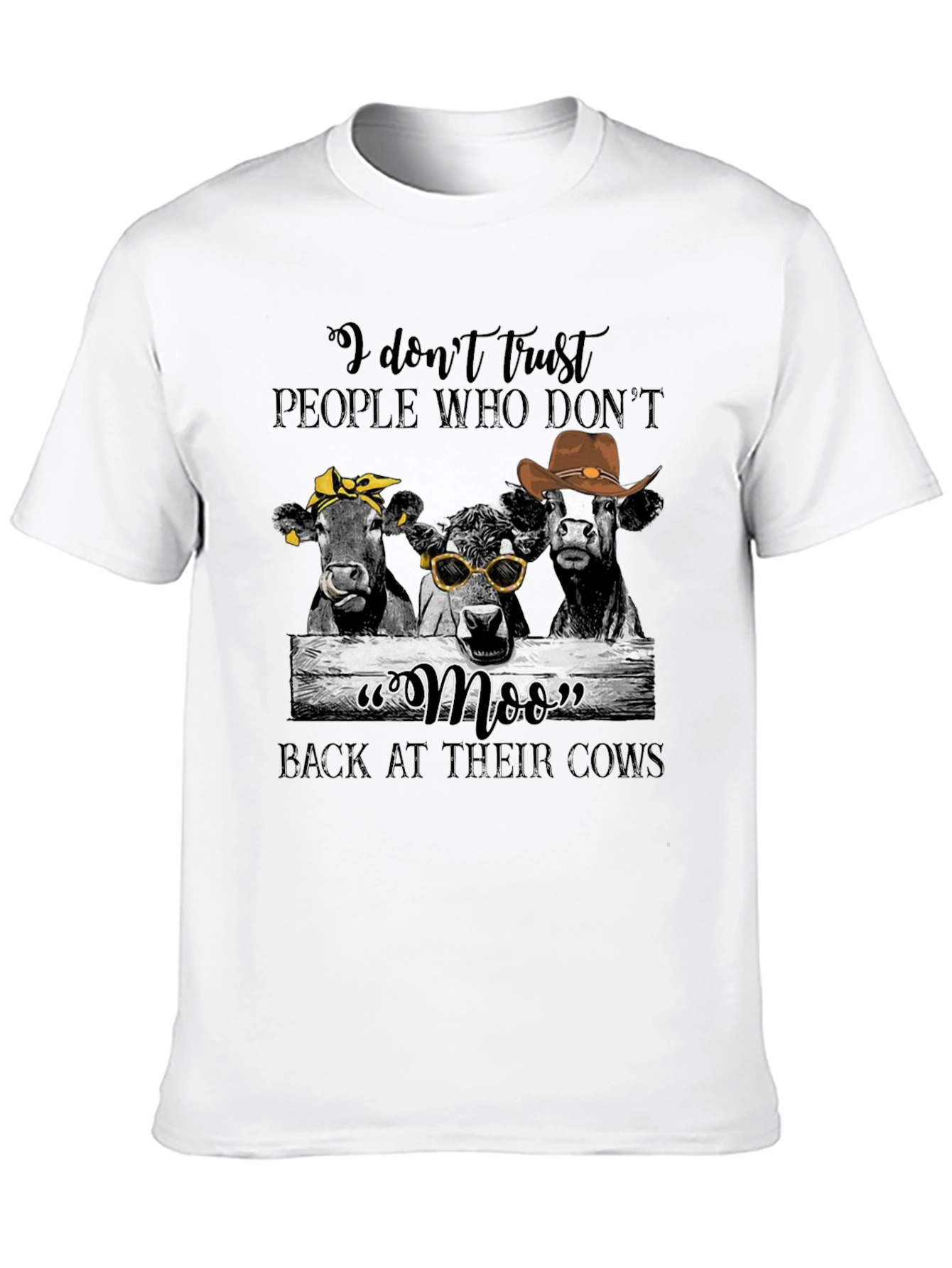 Funny Cow Graphic T-Shirt