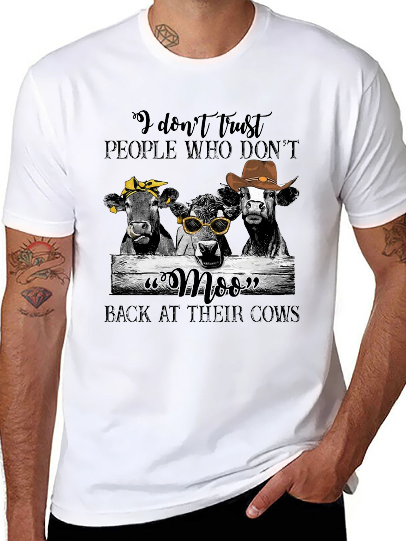 Funny Cow Graphic T-Shirt