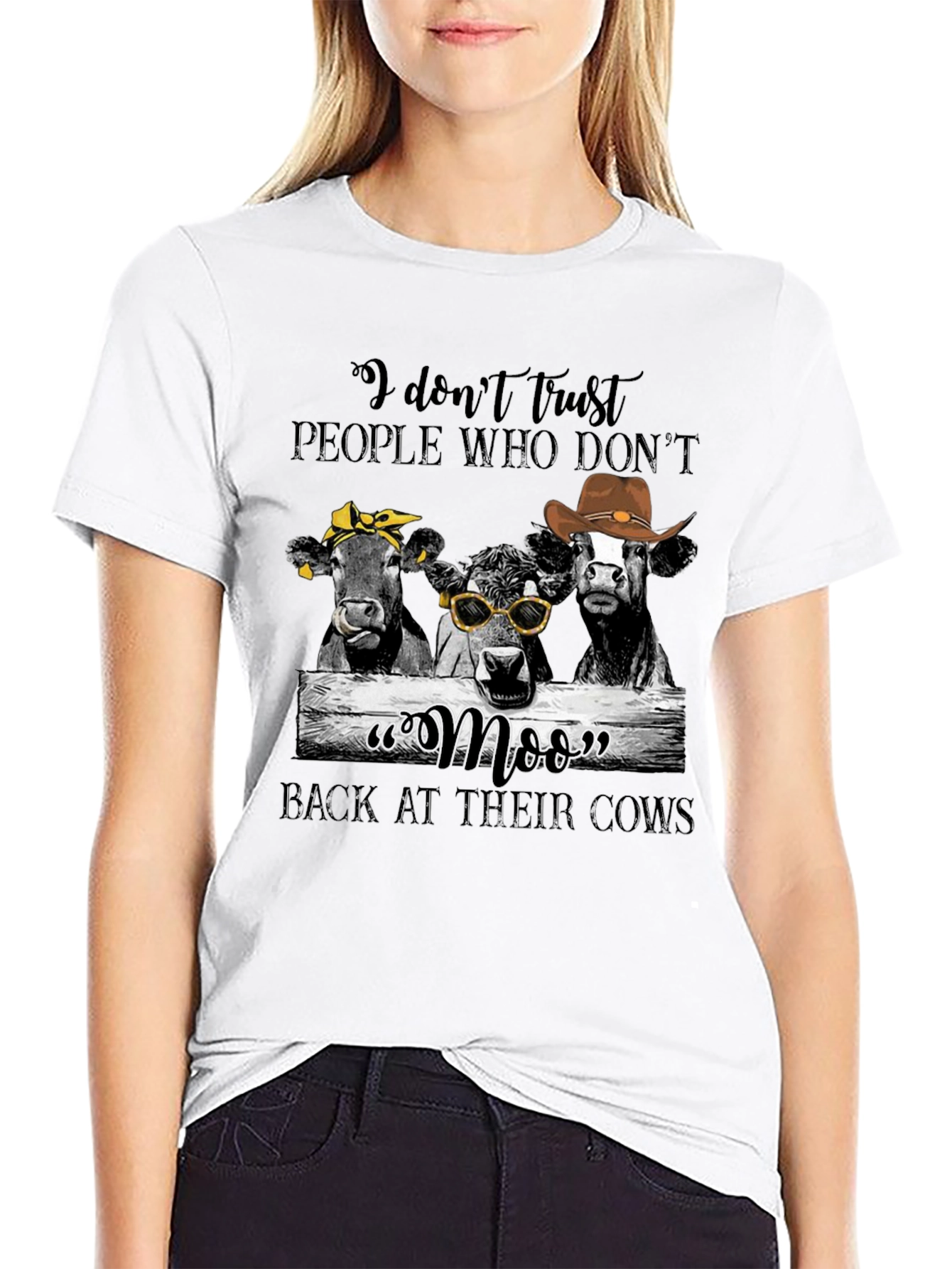 Funny Cow Graphic T-Shirt