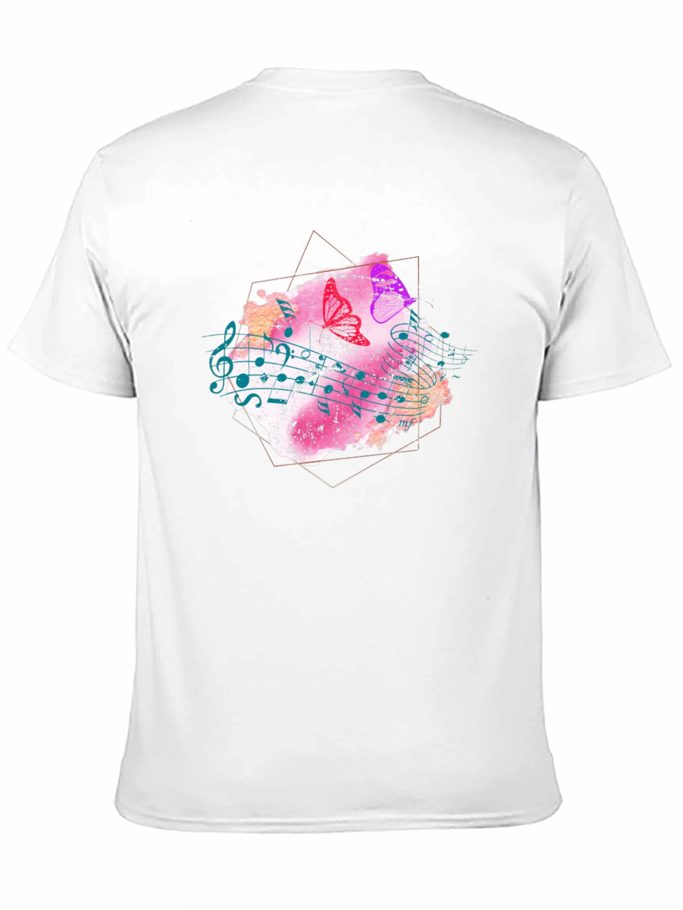 Musical Butterfly Graphic Tee - Stylish Mens T-Shirt