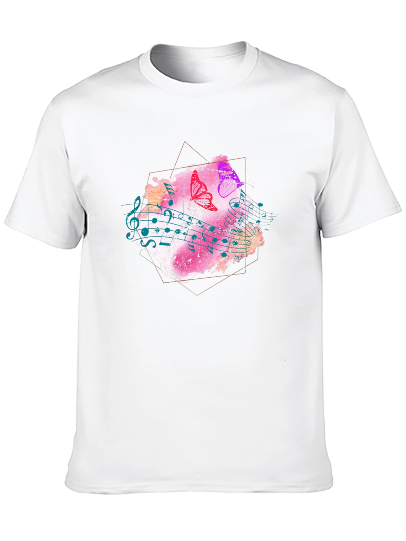 Musical Butterfly Graphic Tee - Stylish Mens T-Shirt