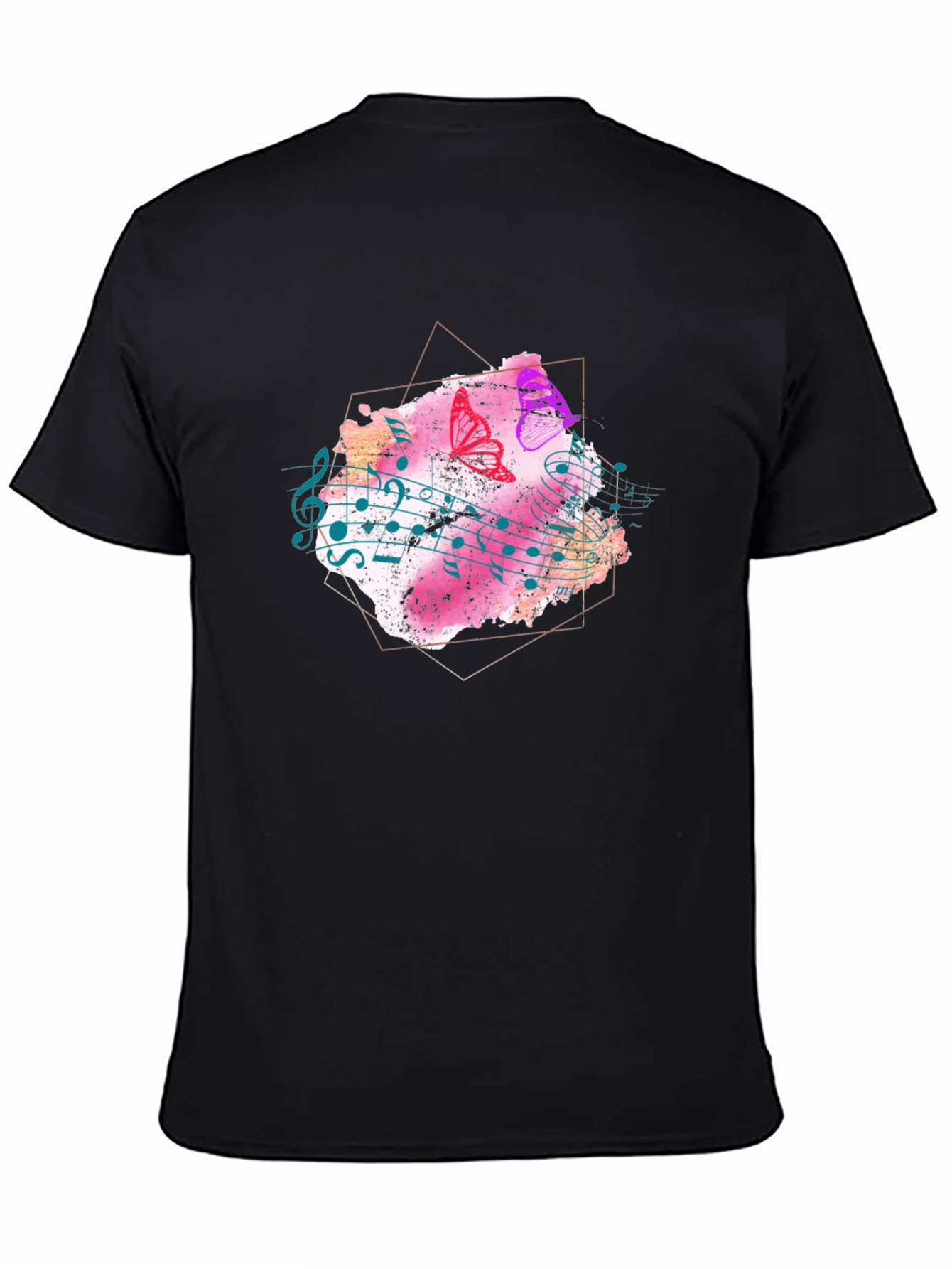 Musical Butterfly Graphic Tee - Stylish Mens T-Shirt