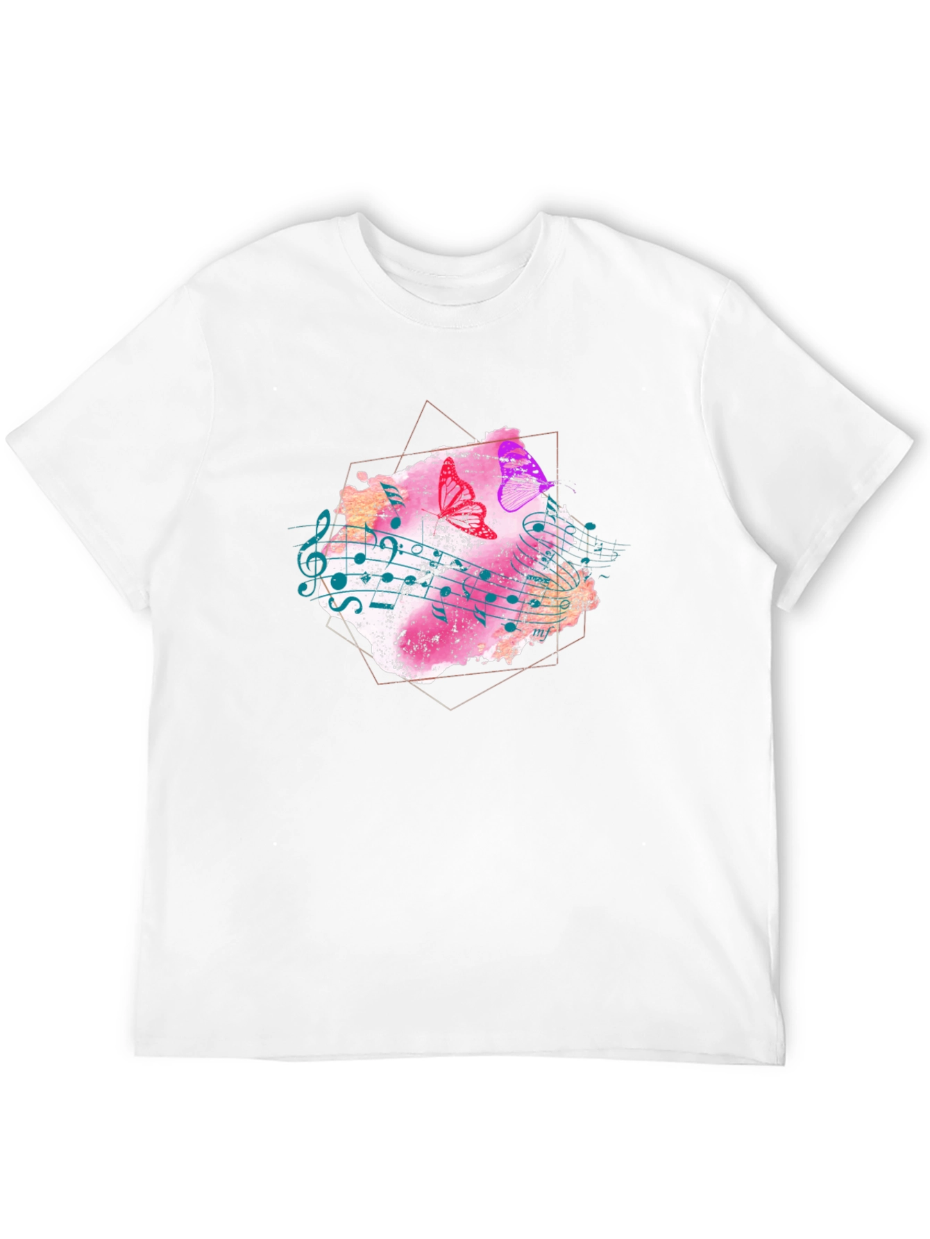 Musical Butterfly Graphic Tee - Stylish Mens T-Shirt