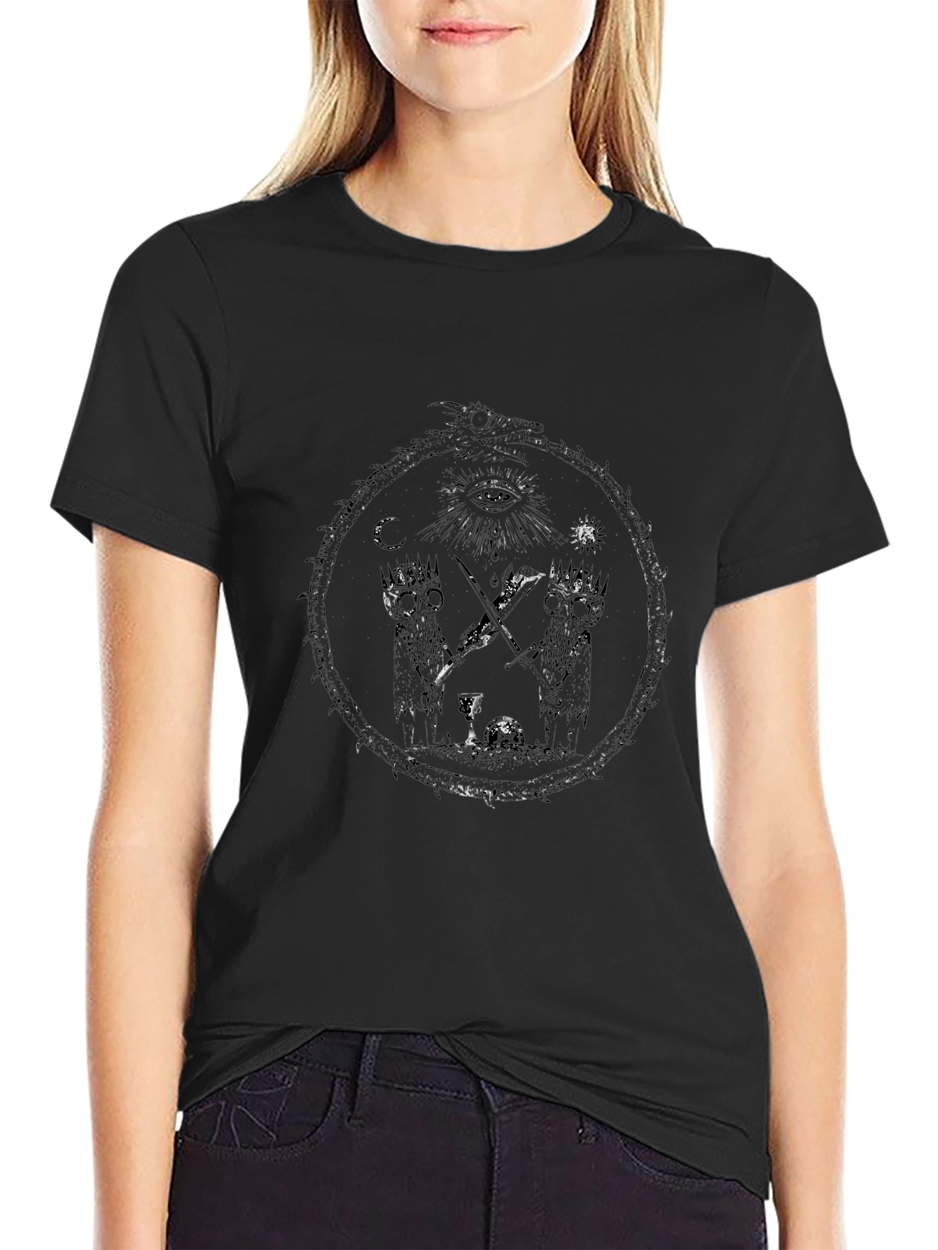 Occult Design Black T-Shirt