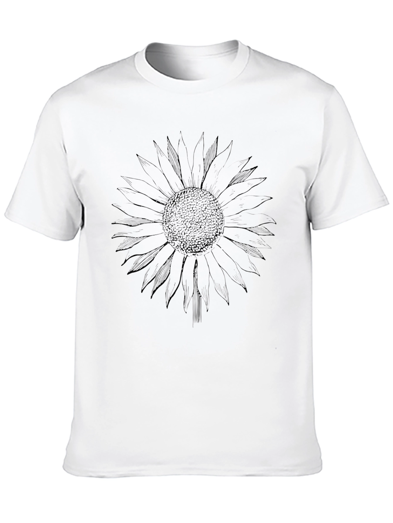 Sunflower Graphic Tee - Stylish Black Cotton T-Shirt