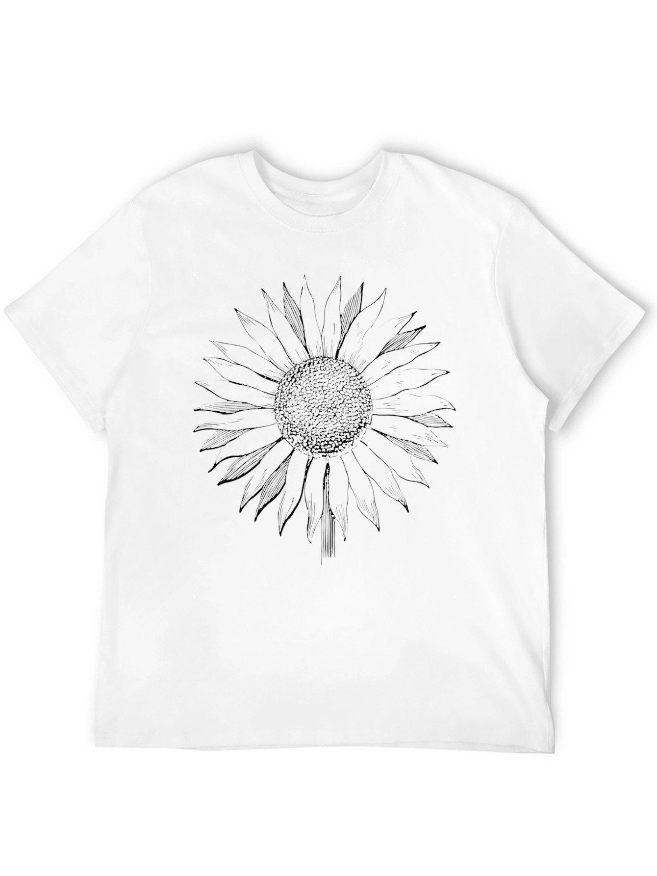 Sunflower Graphic Tee - Stylish Black Cotton T-Shirt