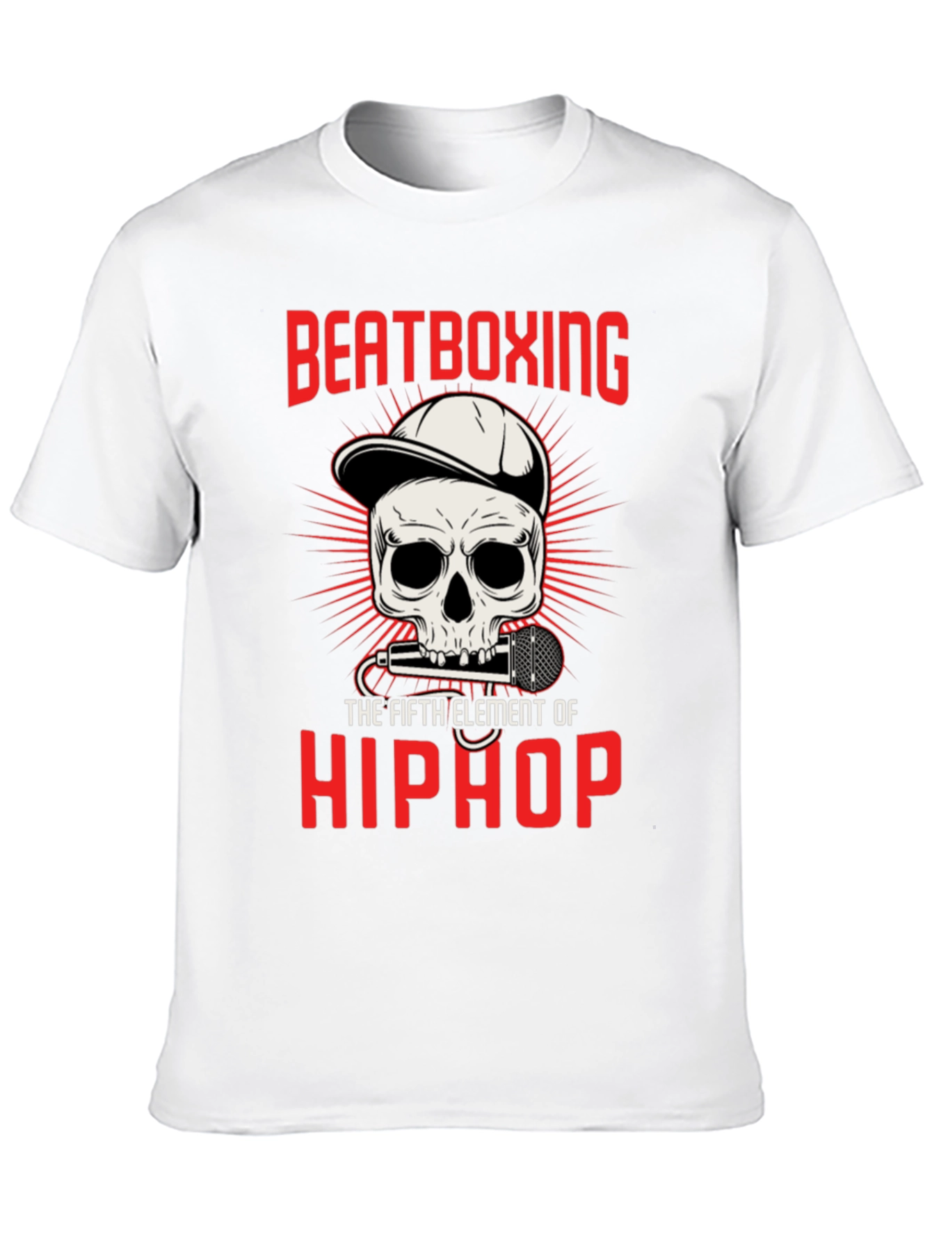 Beatboxing Hip Hop Skull Graphic T-Shirt