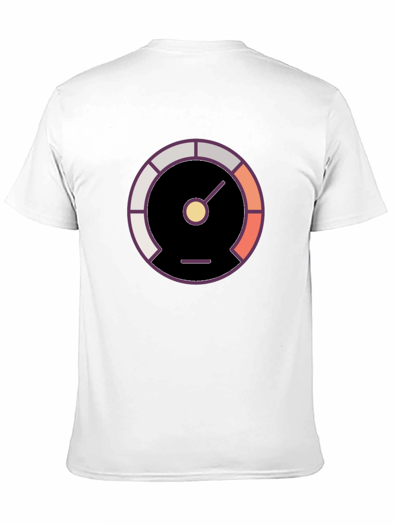 Stylish Black Tee with Gauge Graphic