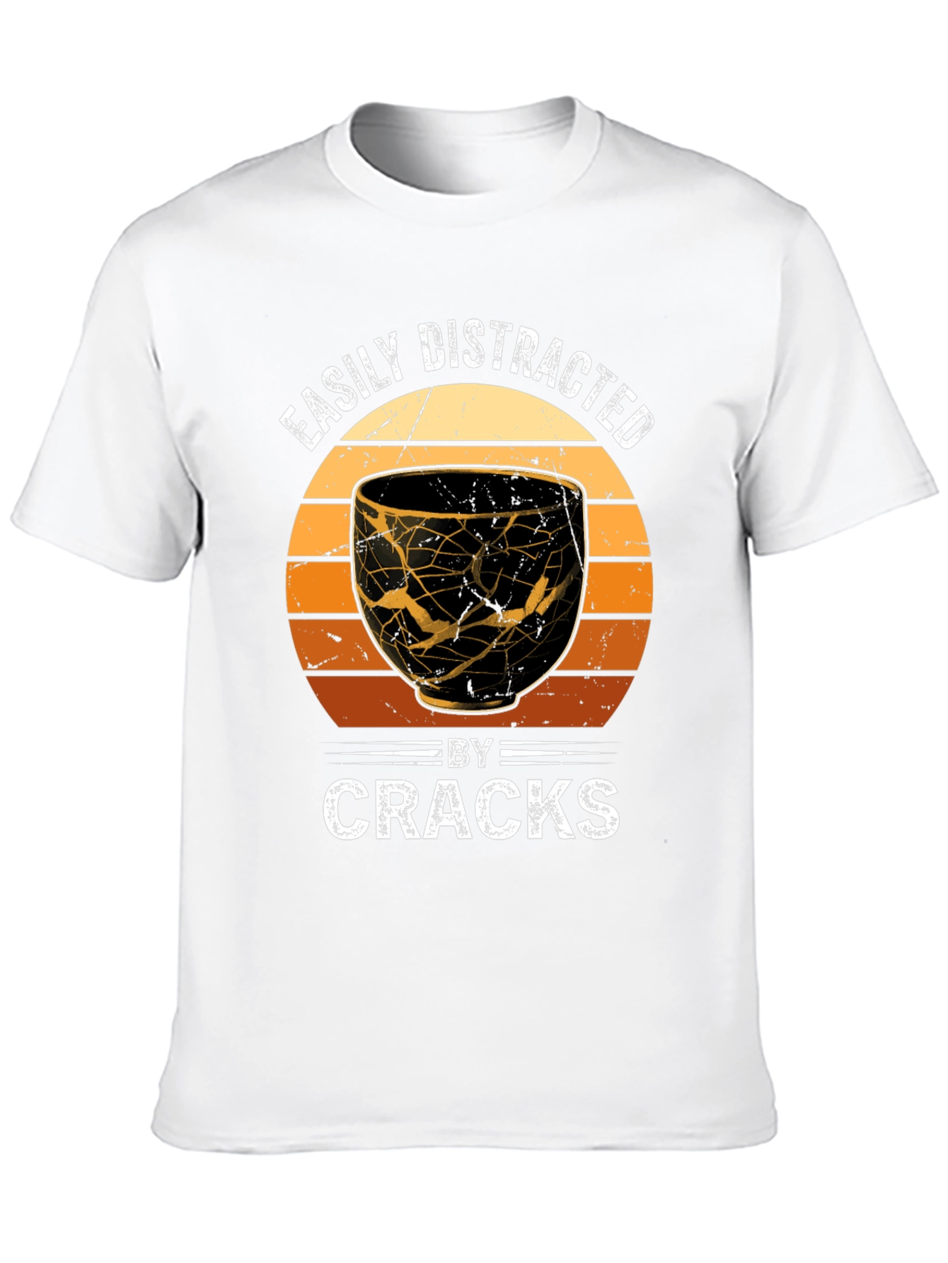 Easily Distracted By Cracks Kintsugi Style T-Shirt