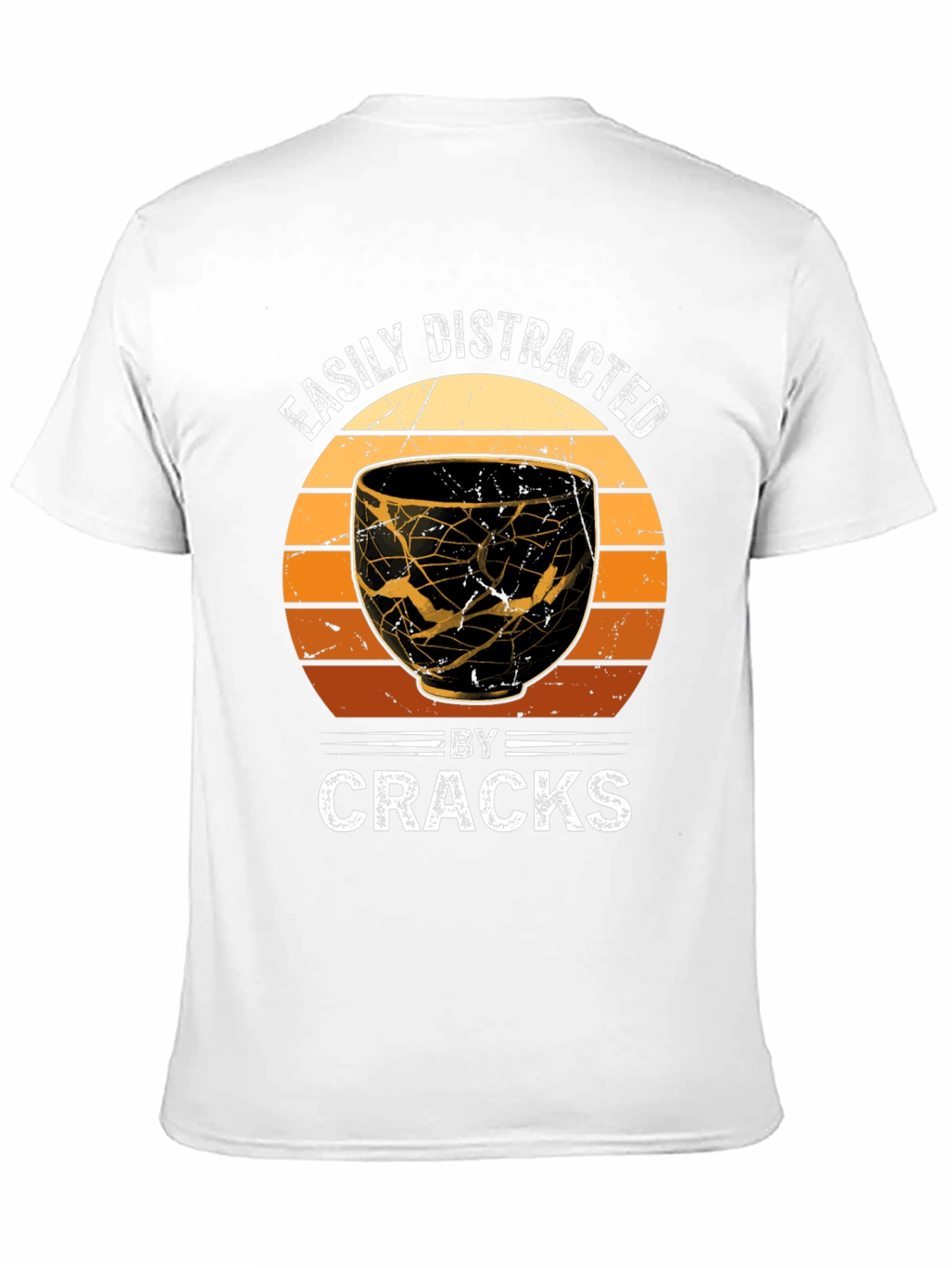 Easily Distracted By Cracks Kintsugi Style T-Shirt