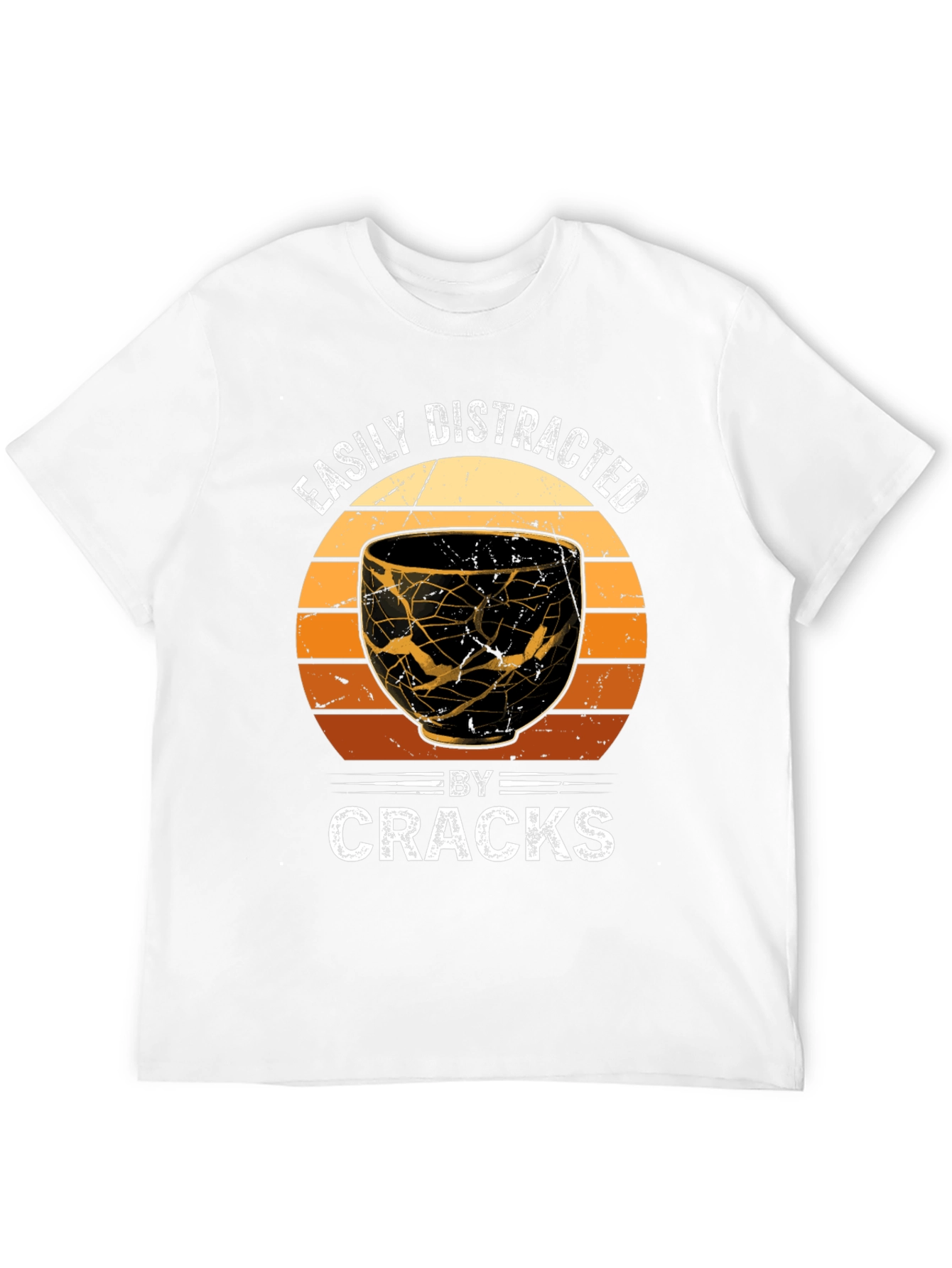 Easily Distracted By Cracks Kintsugi Style T-Shirt