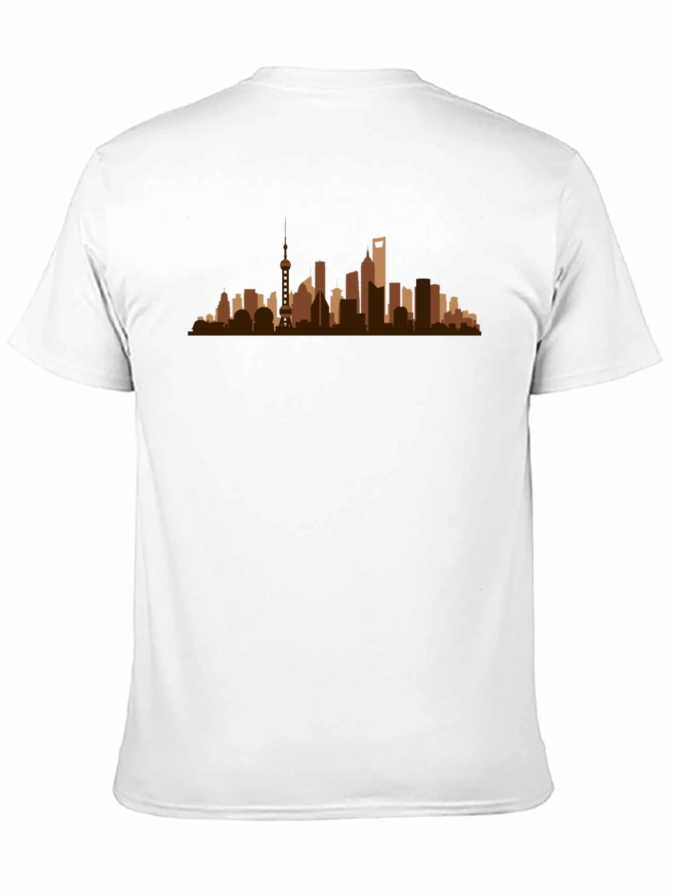 Cityscape Silhouette Graphic Tee - Black