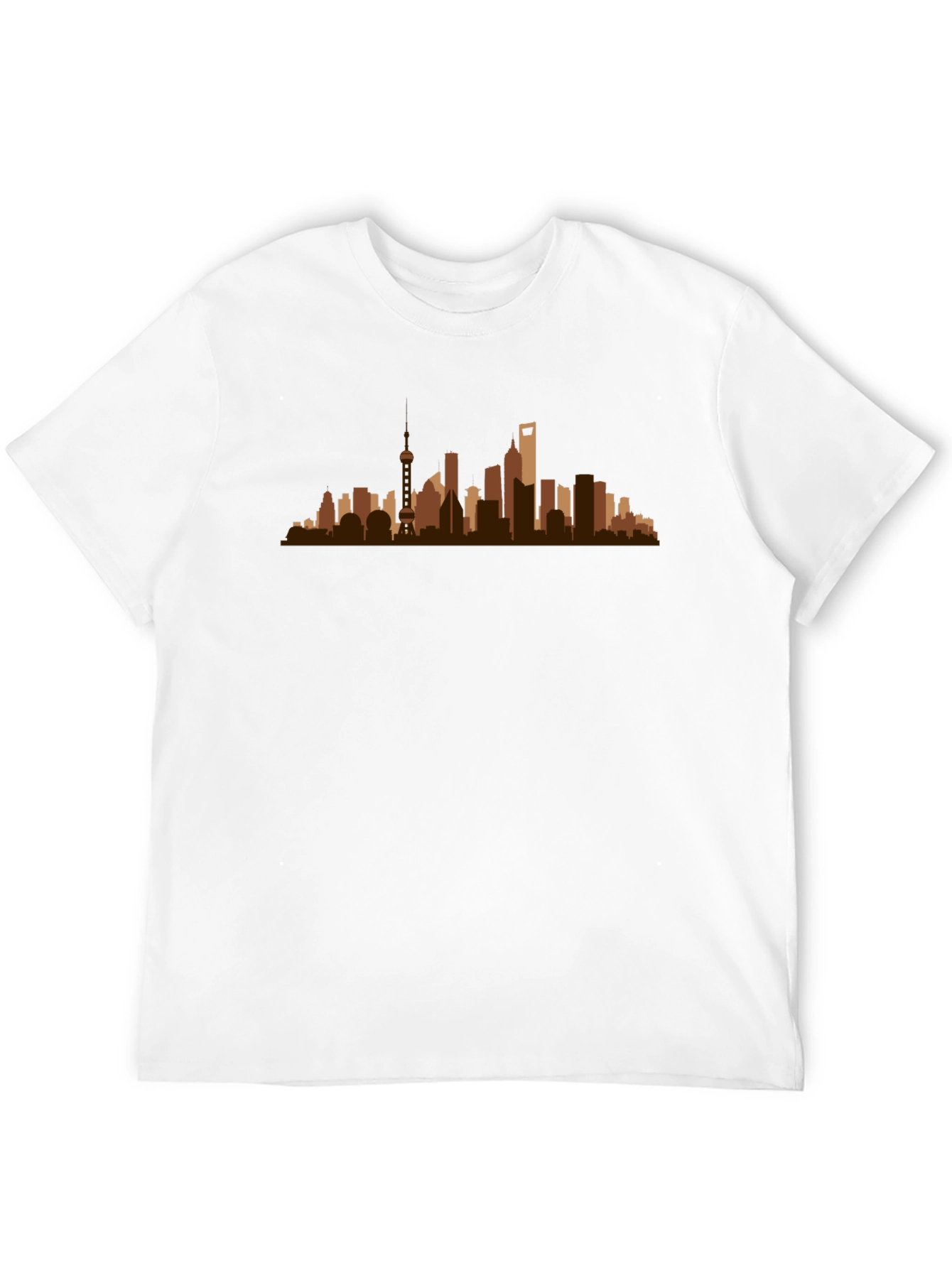 Cityscape Silhouette Graphic Tee - Black
