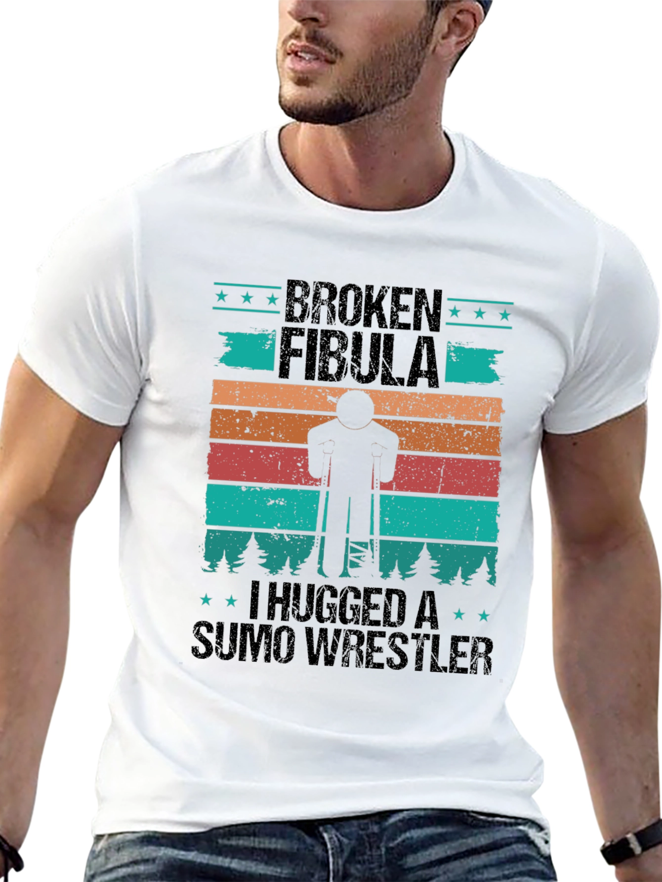 Broken Fibula Sumo Wrestler Graphic Tee