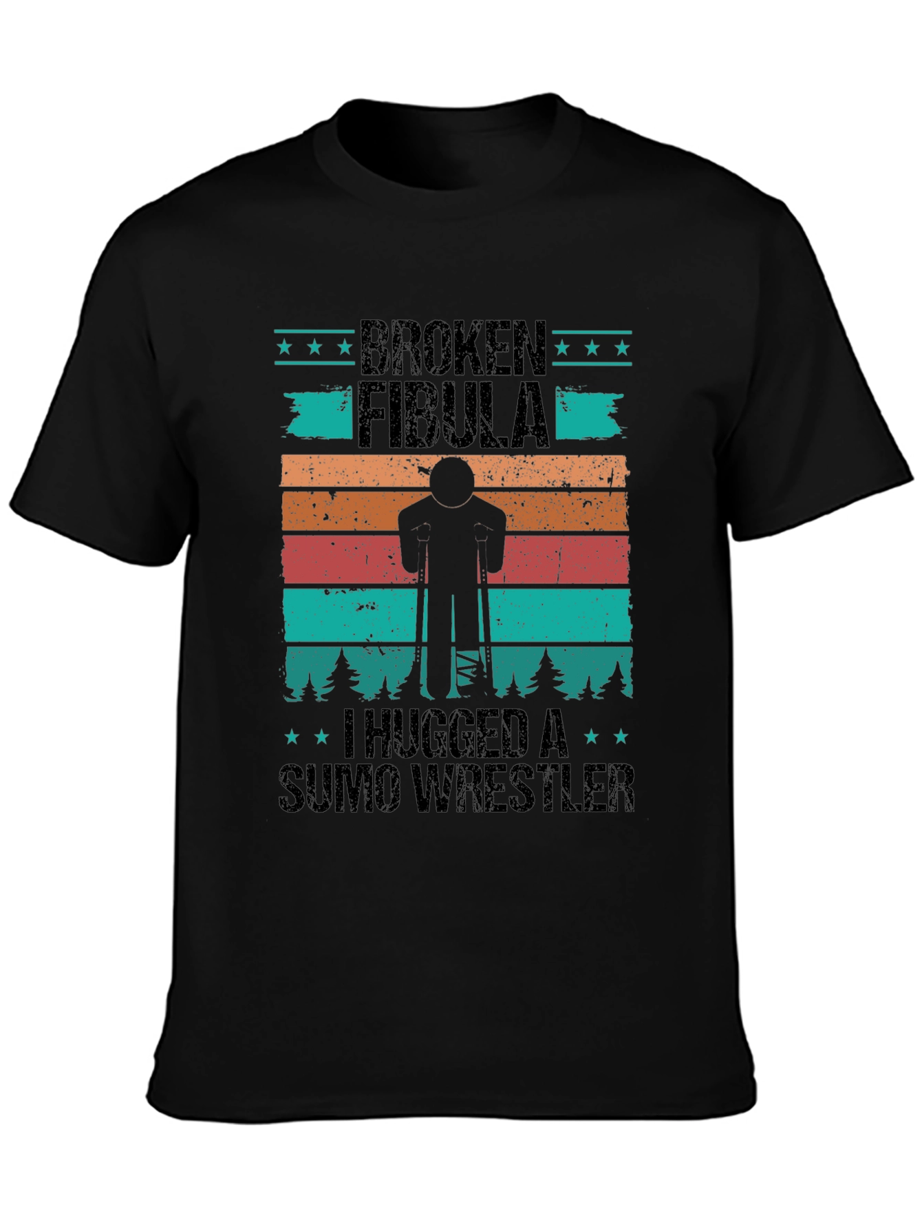 Broken Fibula Sumo Wrestler Graphic Tee