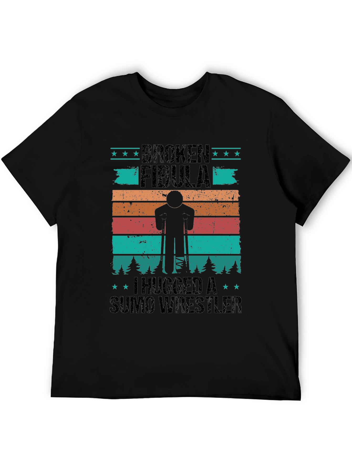 Broken Fibula Sumo Wrestler Graphic Tee