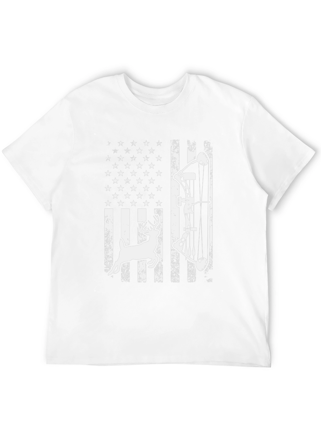 American Flag Deer Bow Hunting T-Shirt