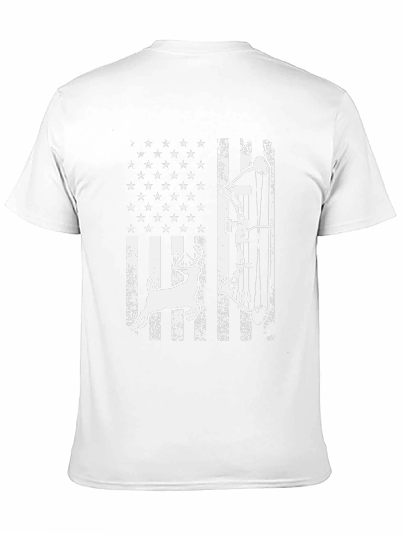 American Flag Deer Bow Hunting T-Shirt